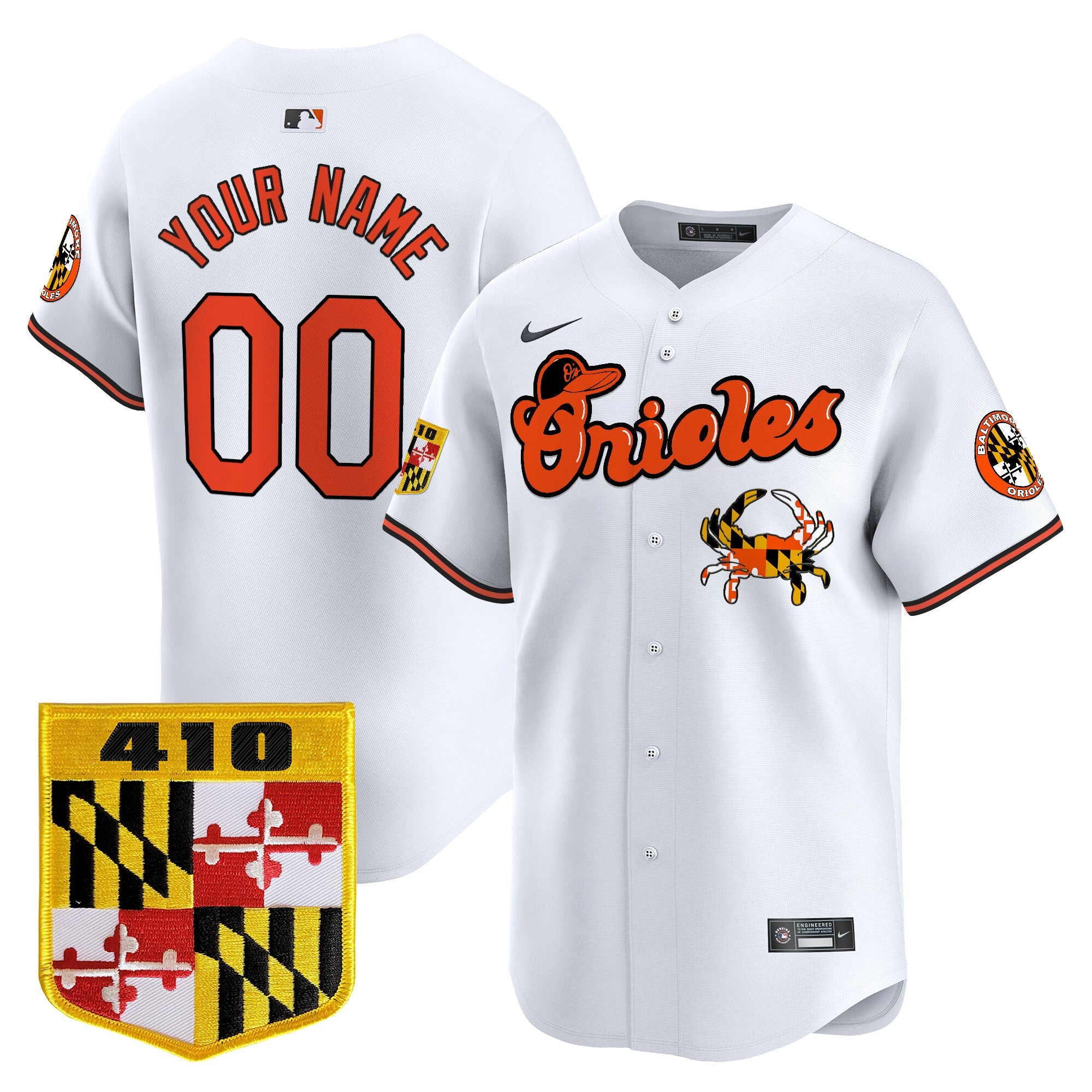 Baltimore 410 & Chesapeake Crab Patch Vapor Premier Limited Custom Jersey