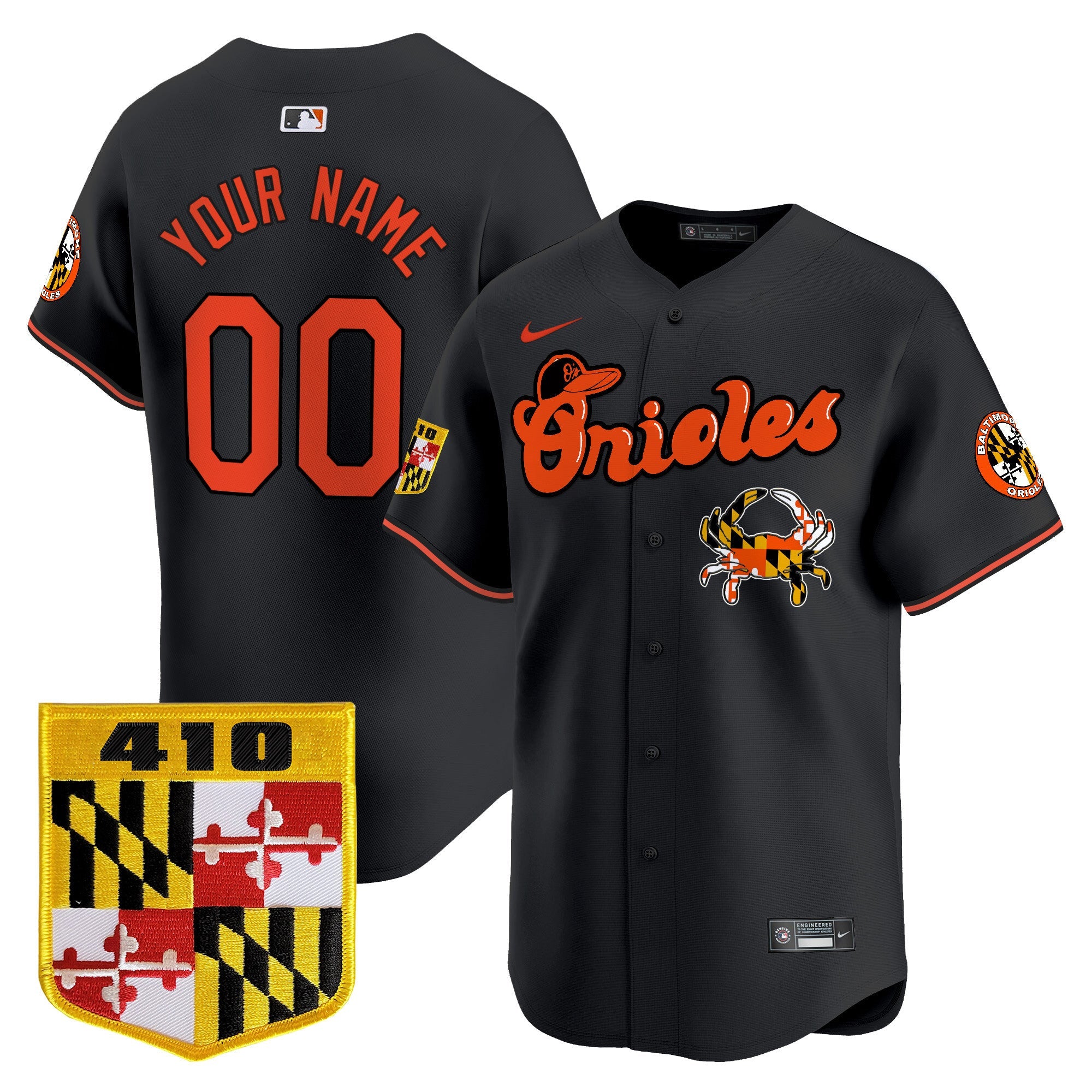Baltimore 410 & Chesapeake Crab Patch Vapor Premier Limited Custom Jersey