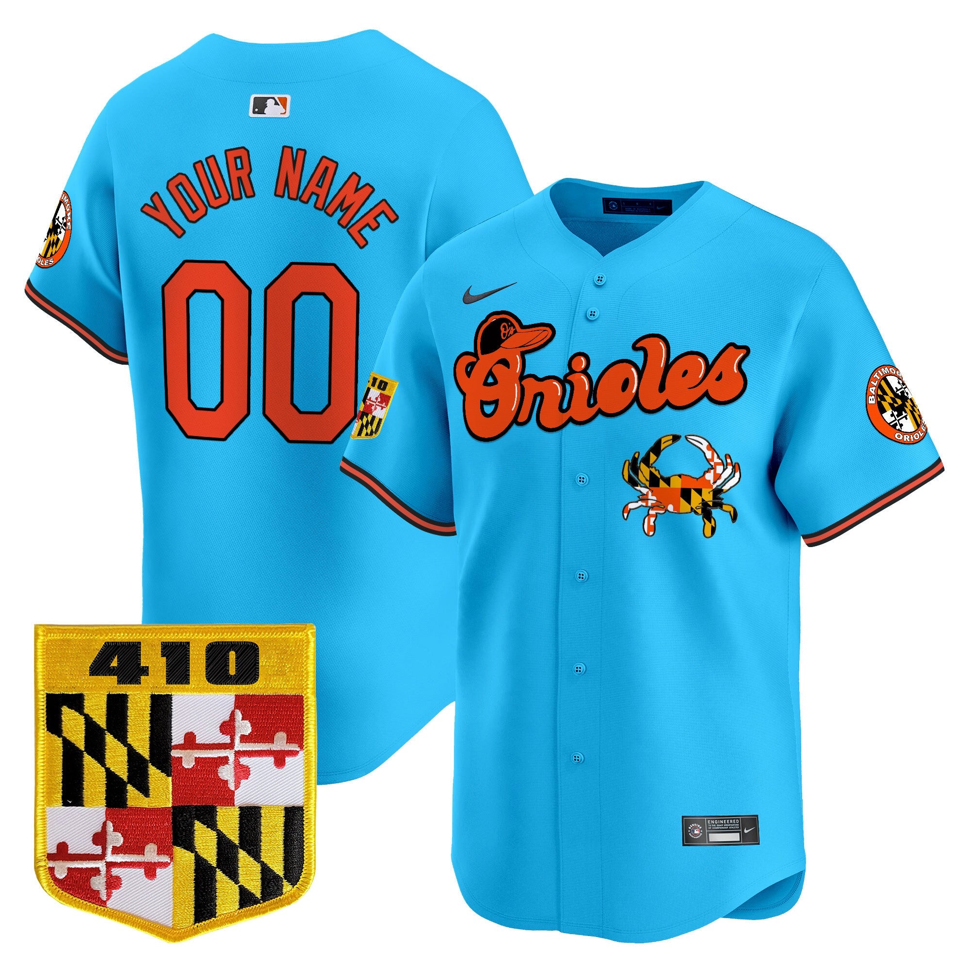 Baltimore 410 & Chesapeake Crab Patch Vapor Premier Limited Custom Jersey