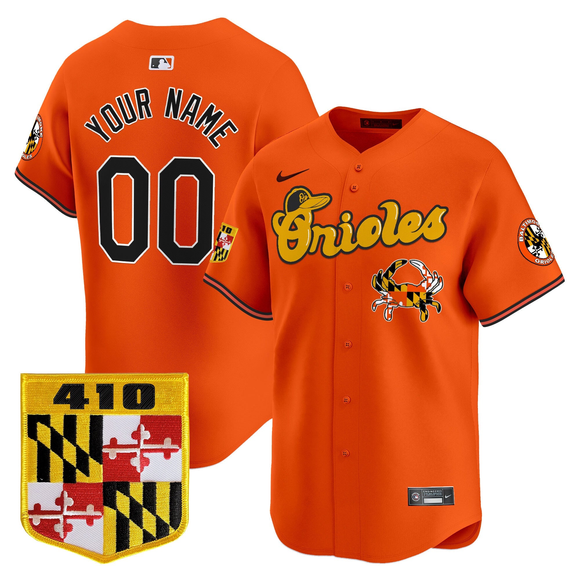 Baltimore 410 & Chesapeake Crab Patch Vapor Premier Limited Custom Jersey