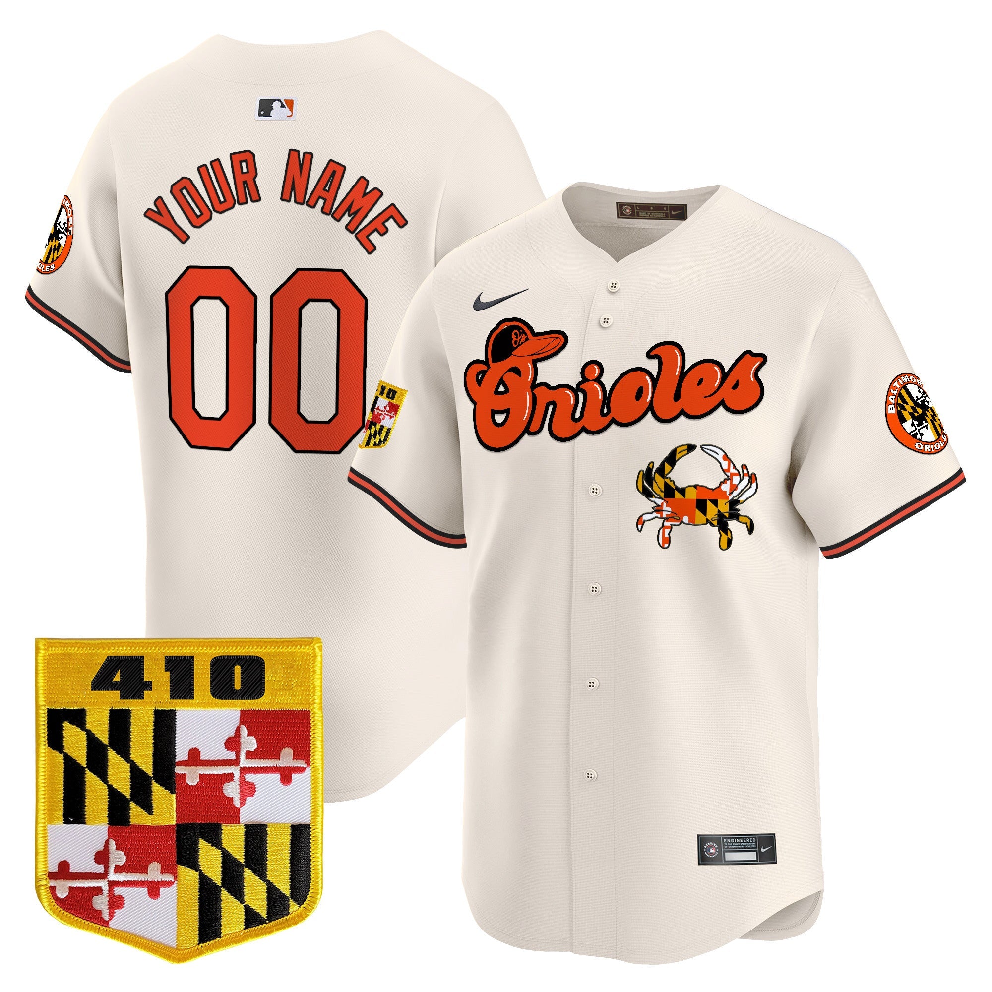 Baltimore 410 & Chesapeake Crab Patch Vapor Premier Limited Custom Jersey