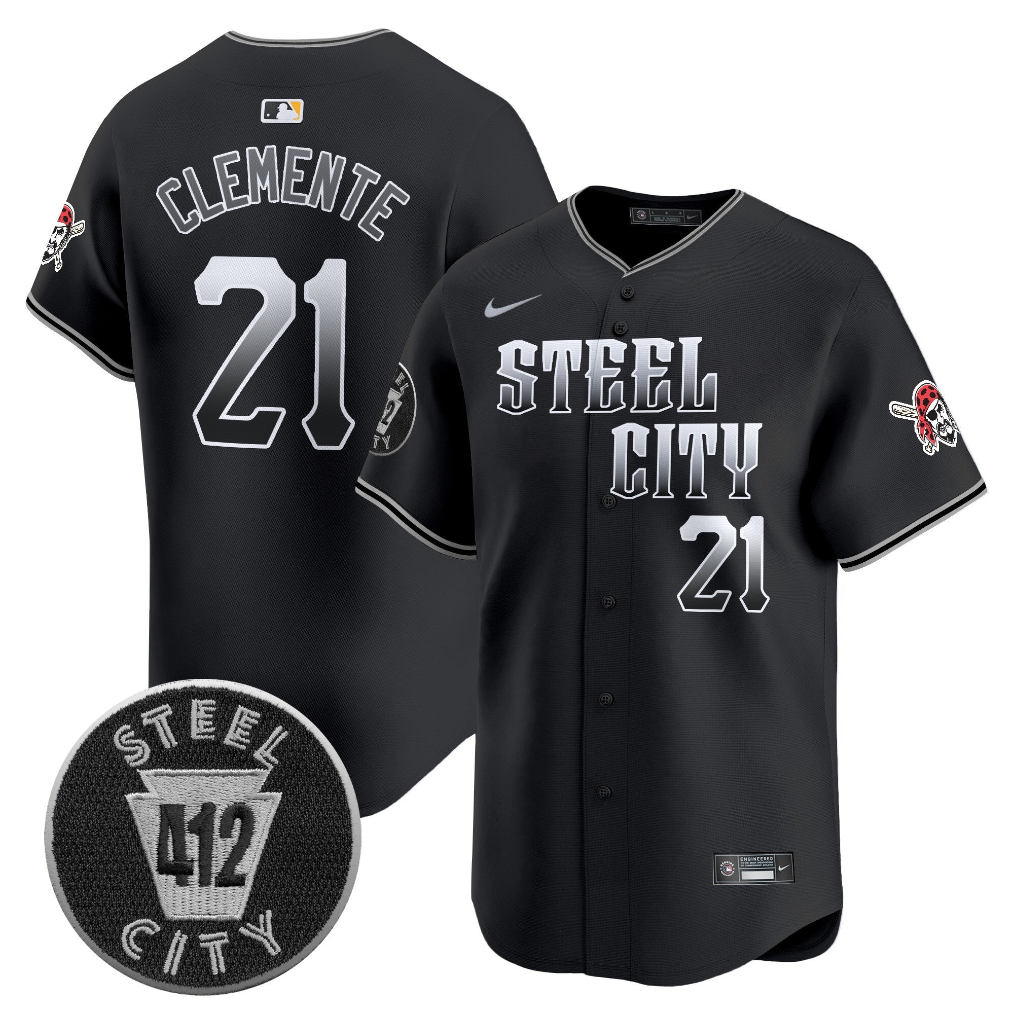 Men’s Pittsburgh 412 Patch Vapor Premier Limited Jersey V8
