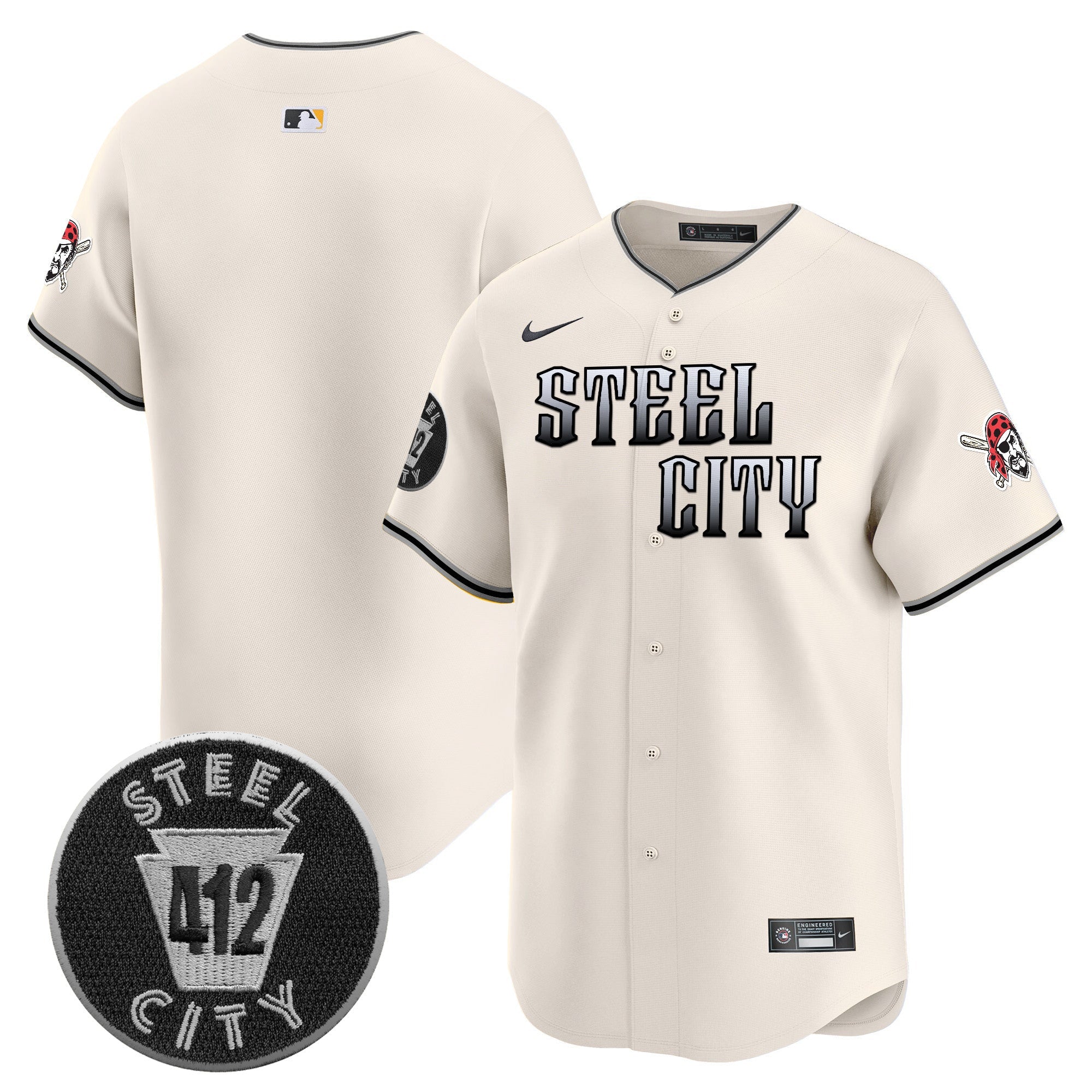 Men’s Pittsburgh 412 Patch Vapor Premier Limited Jersey V8