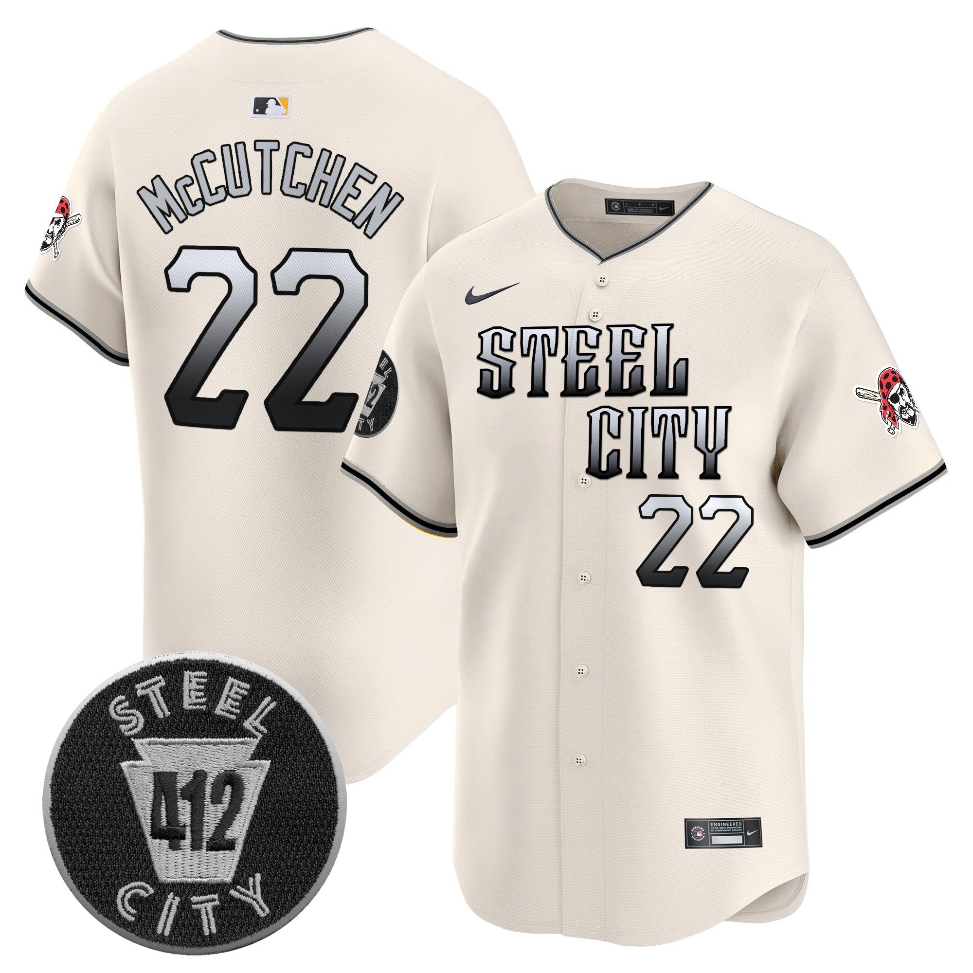 Men’s Pittsburgh 412 Patch Vapor Premier Limited Jersey V8