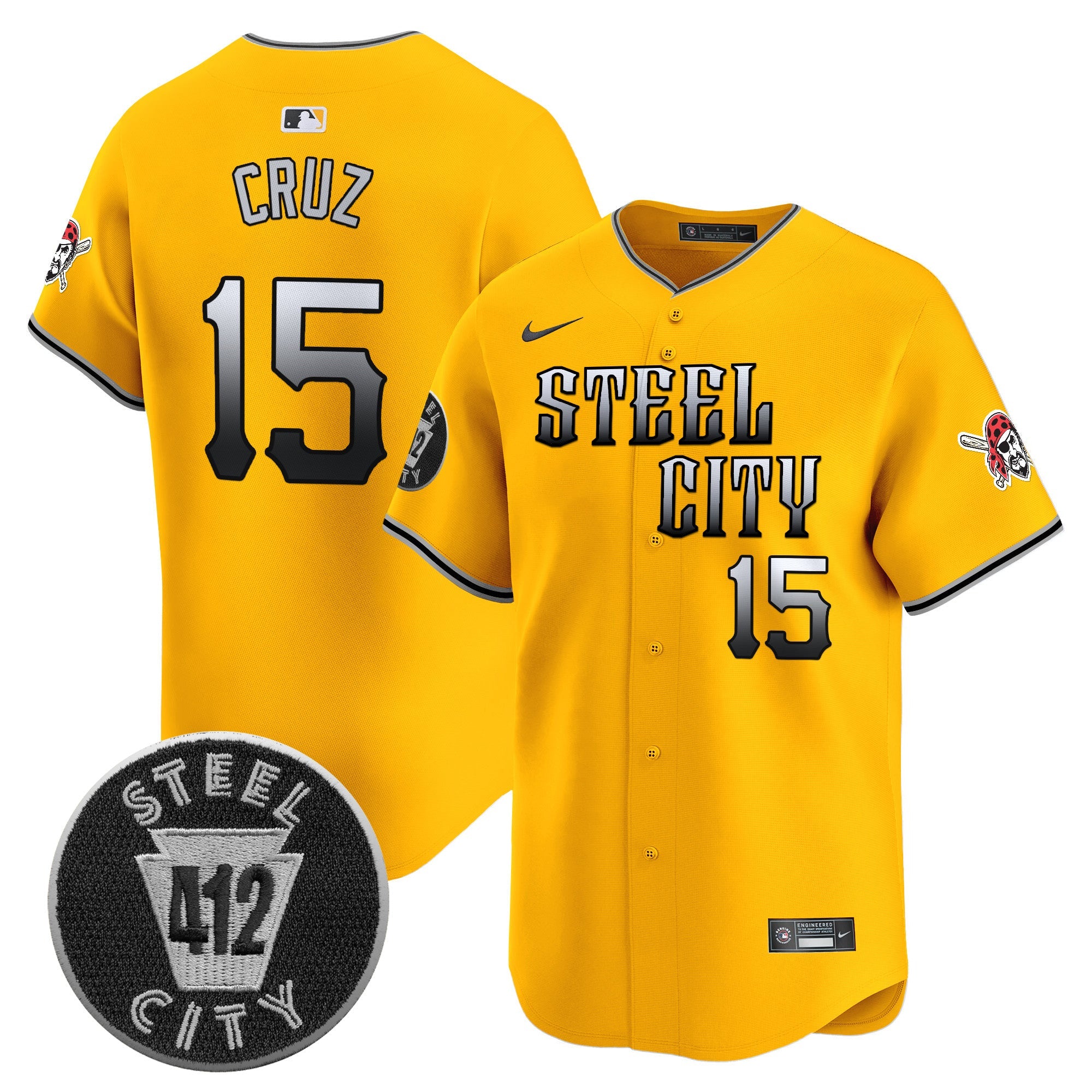 Men’s Pittsburgh 412 Patch Vapor Premier Limited Jersey V8