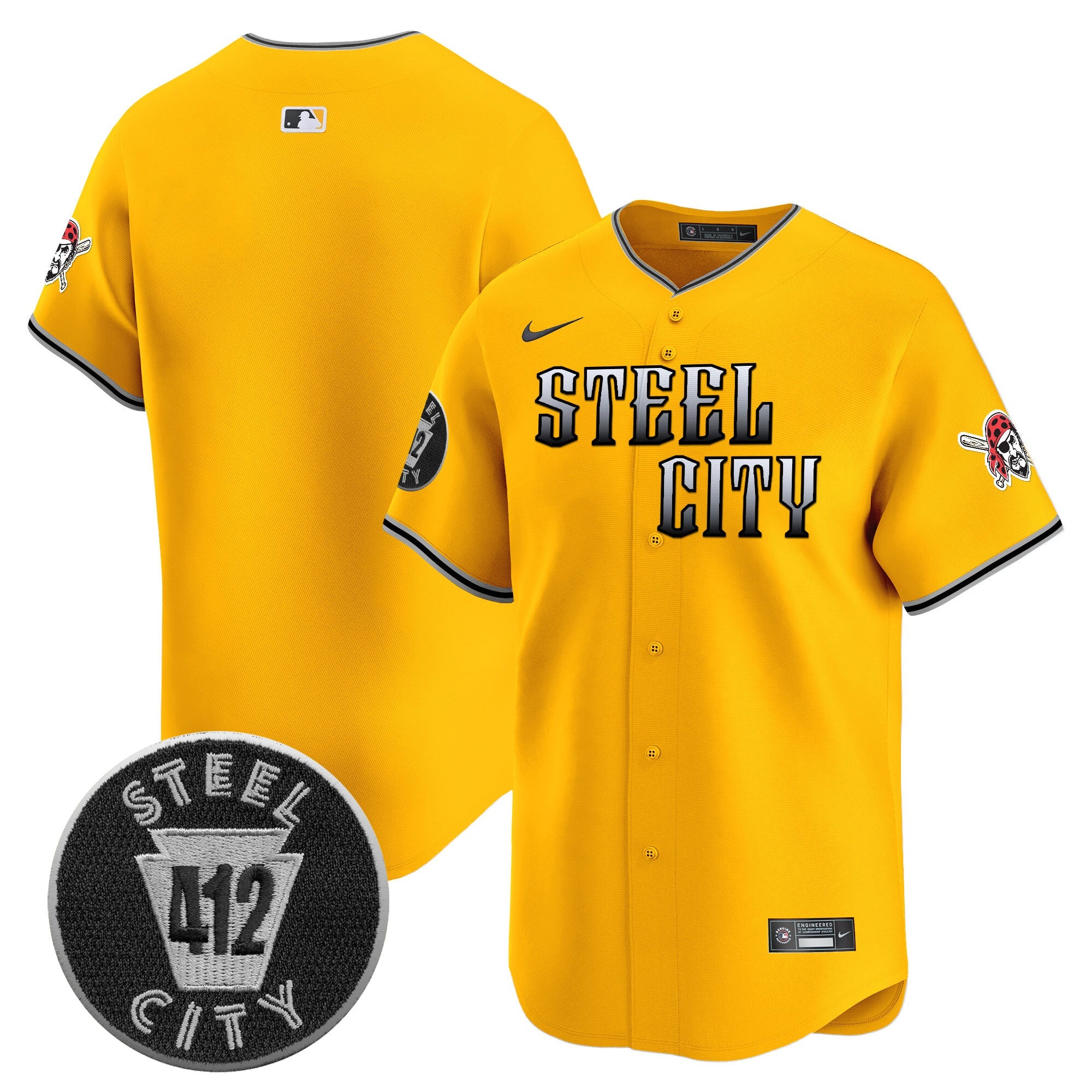 Men’s Pittsburgh 412 Patch Vapor Premier Limited Jersey V8