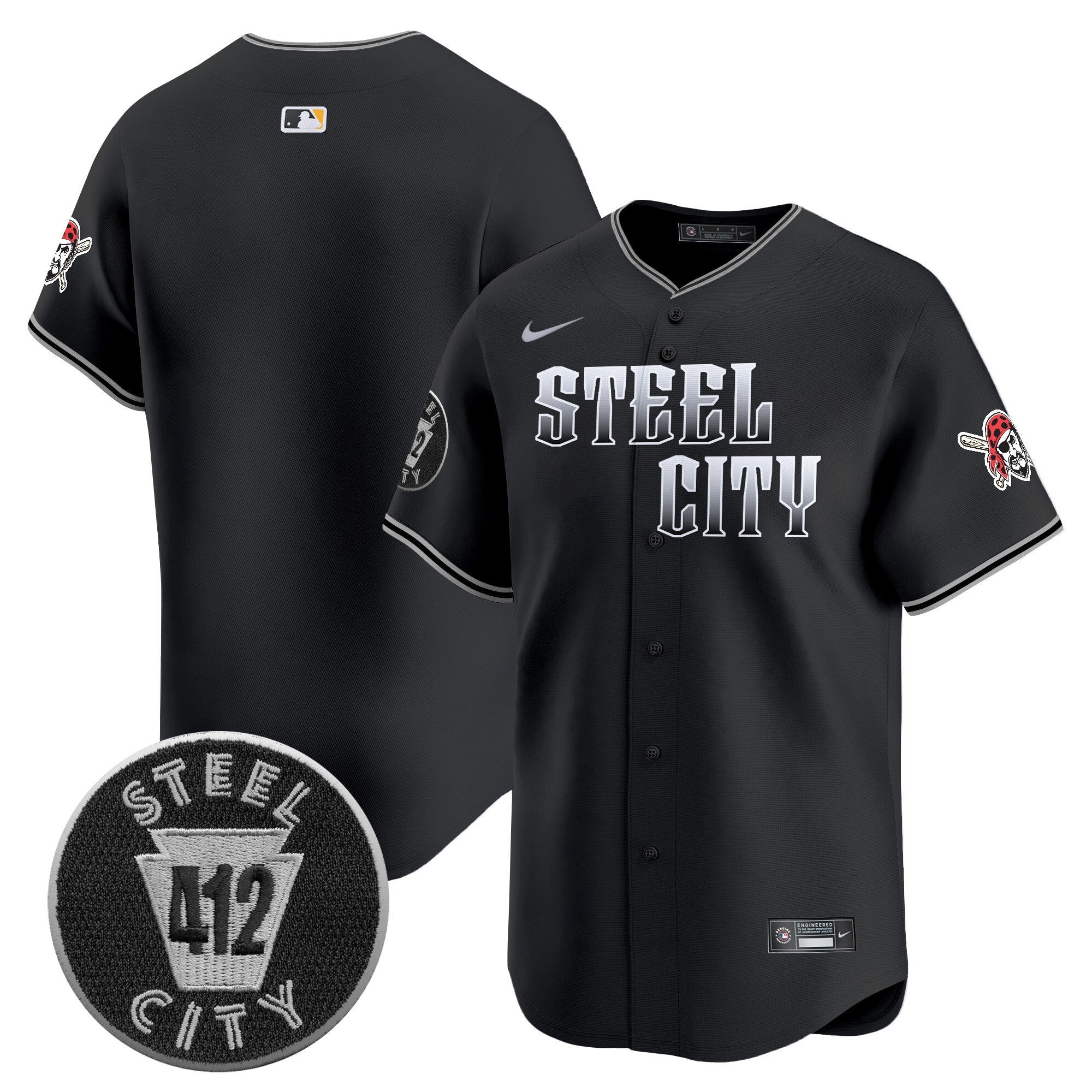 Men’s Pittsburgh 412 Patch Vapor Premier Limited Jersey V8