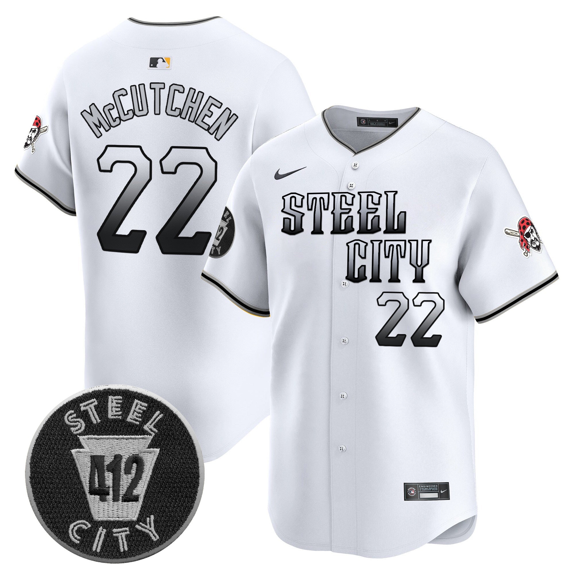 Men’s Pittsburgh 412 Patch Vapor Premier Limited Jersey V8