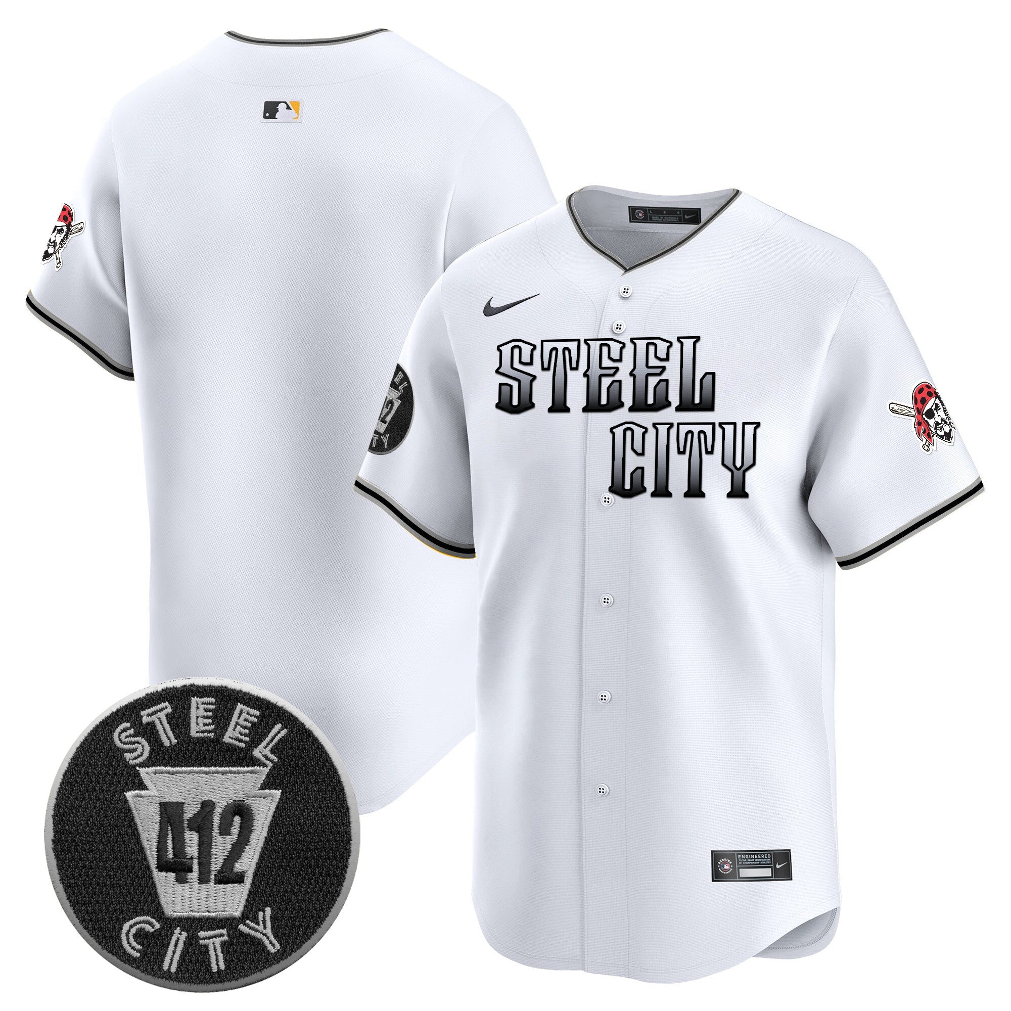 Men’s Pittsburgh 412 Patch Vapor Premier Limited Jersey V8