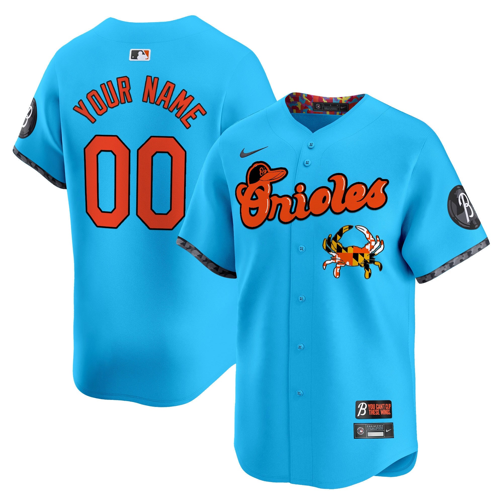 Baltimore Maryland Blue Crab Vapor Premier Limited Custom Jersey