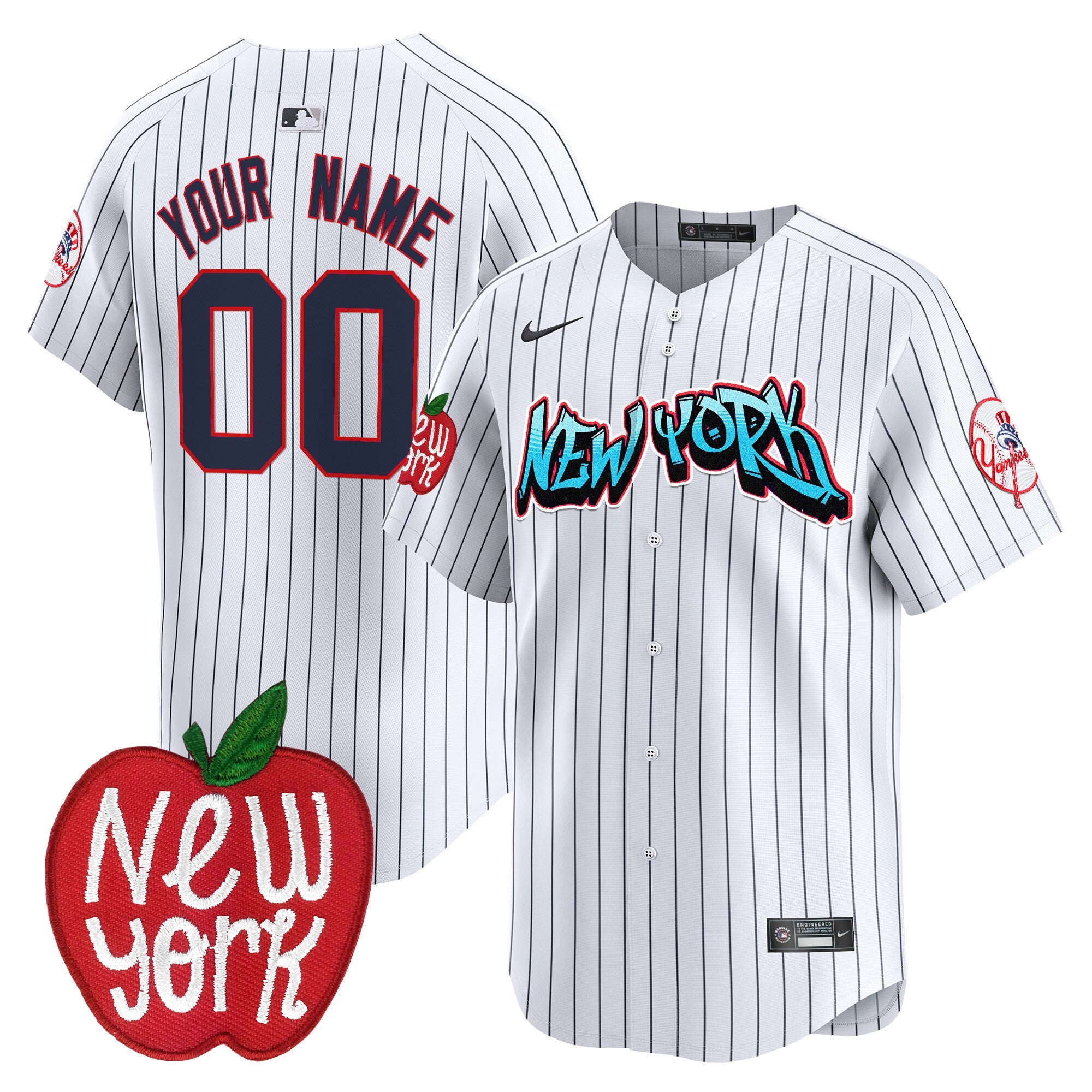 New York Apple Patch Vapor Premier Limited Custom Jersey