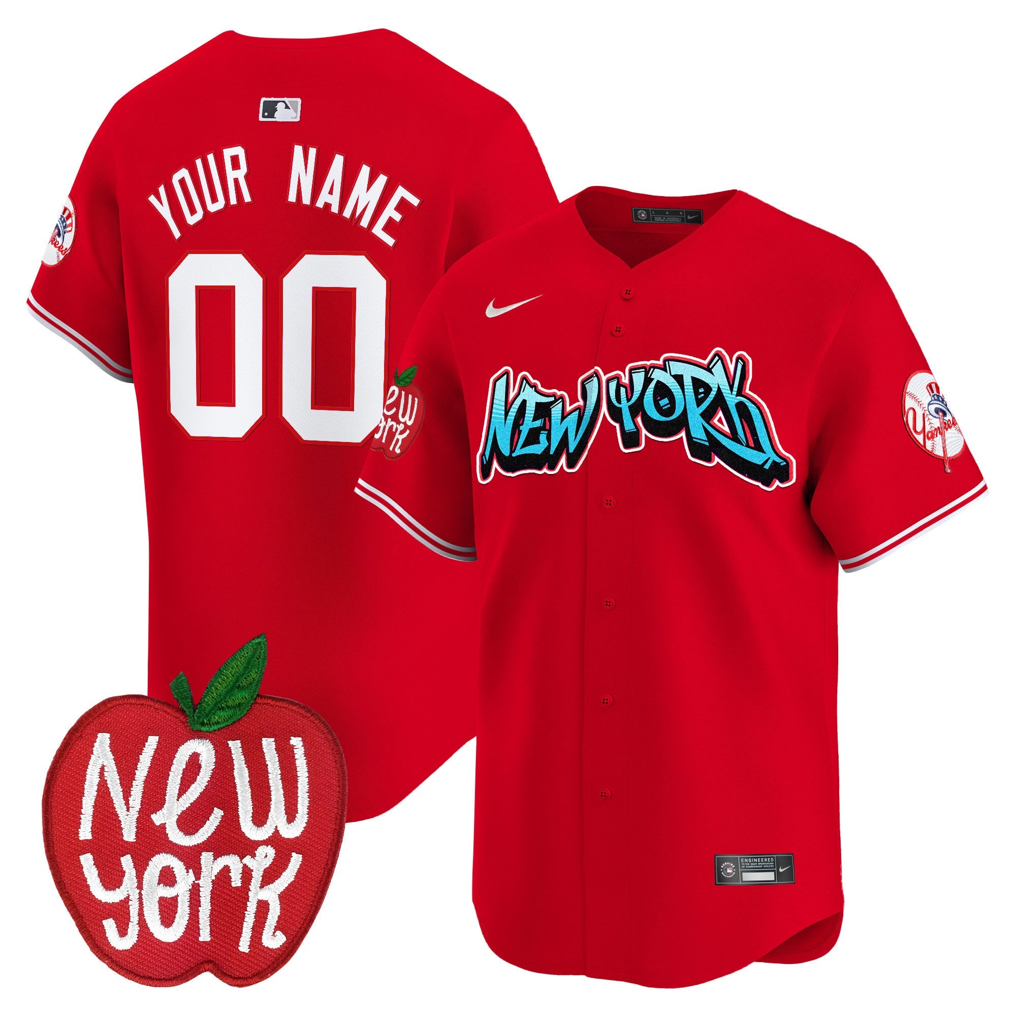 New York Apple Patch Vapor Premier Limited Custom Jersey