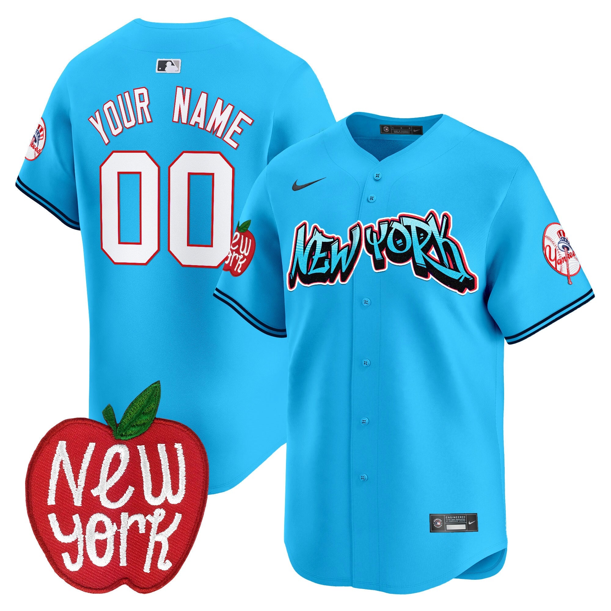 New York Apple Patch Vapor Premier Limited Custom Jersey