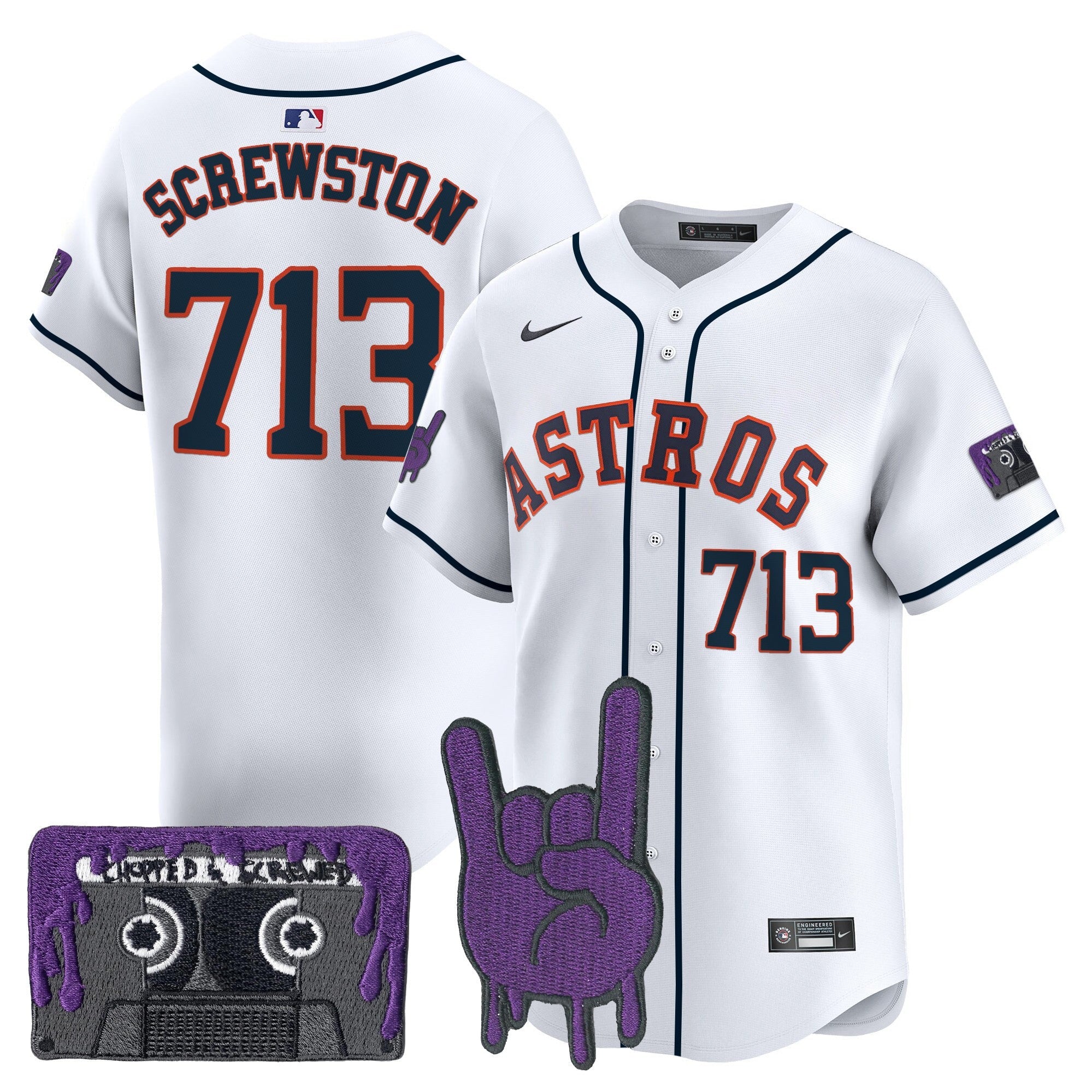 Men’s Houston DJ Screw Patch Vapor Premier Limited Jersey