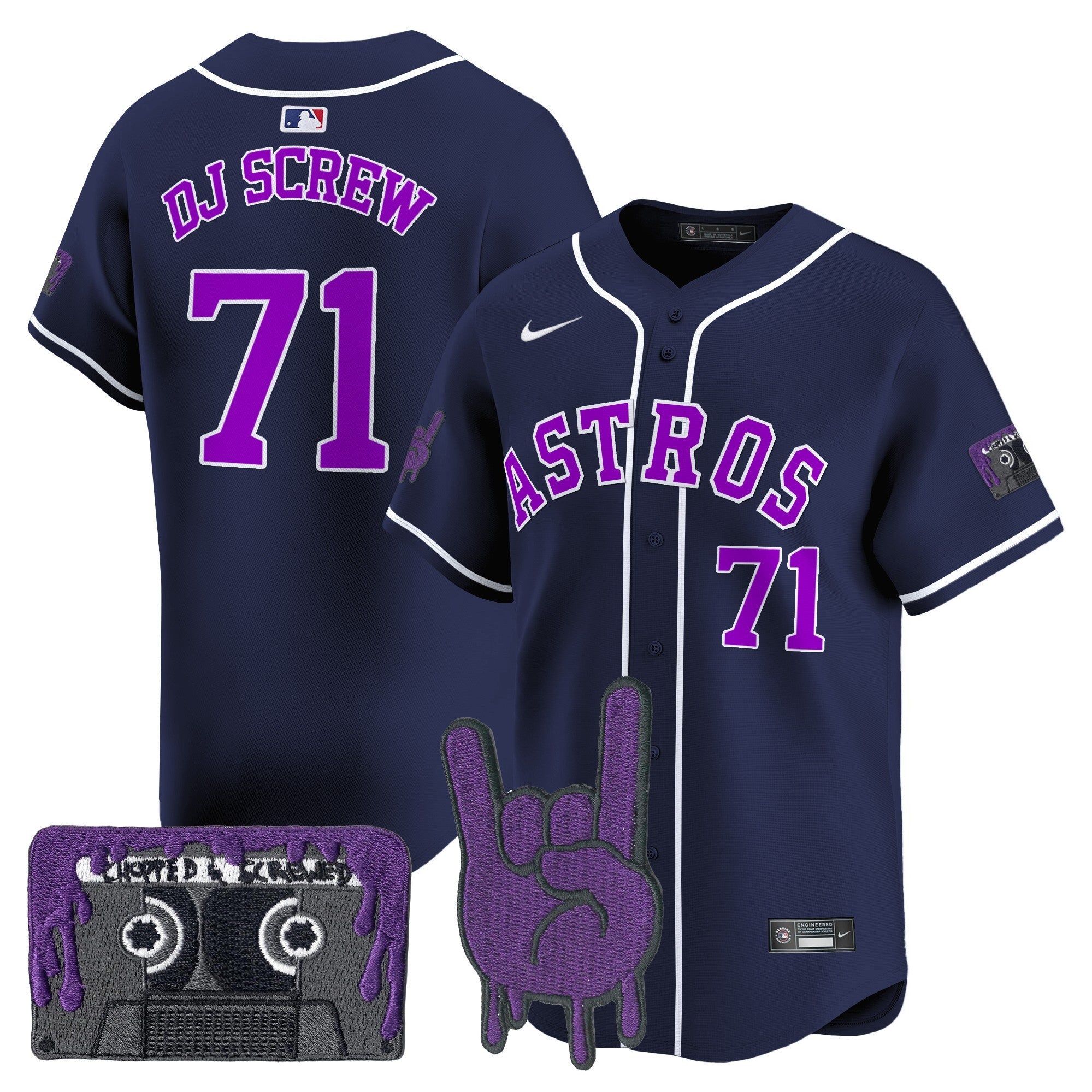 Youth’s Houston DJ Screw Patch Vapor Premier Limited Jersey