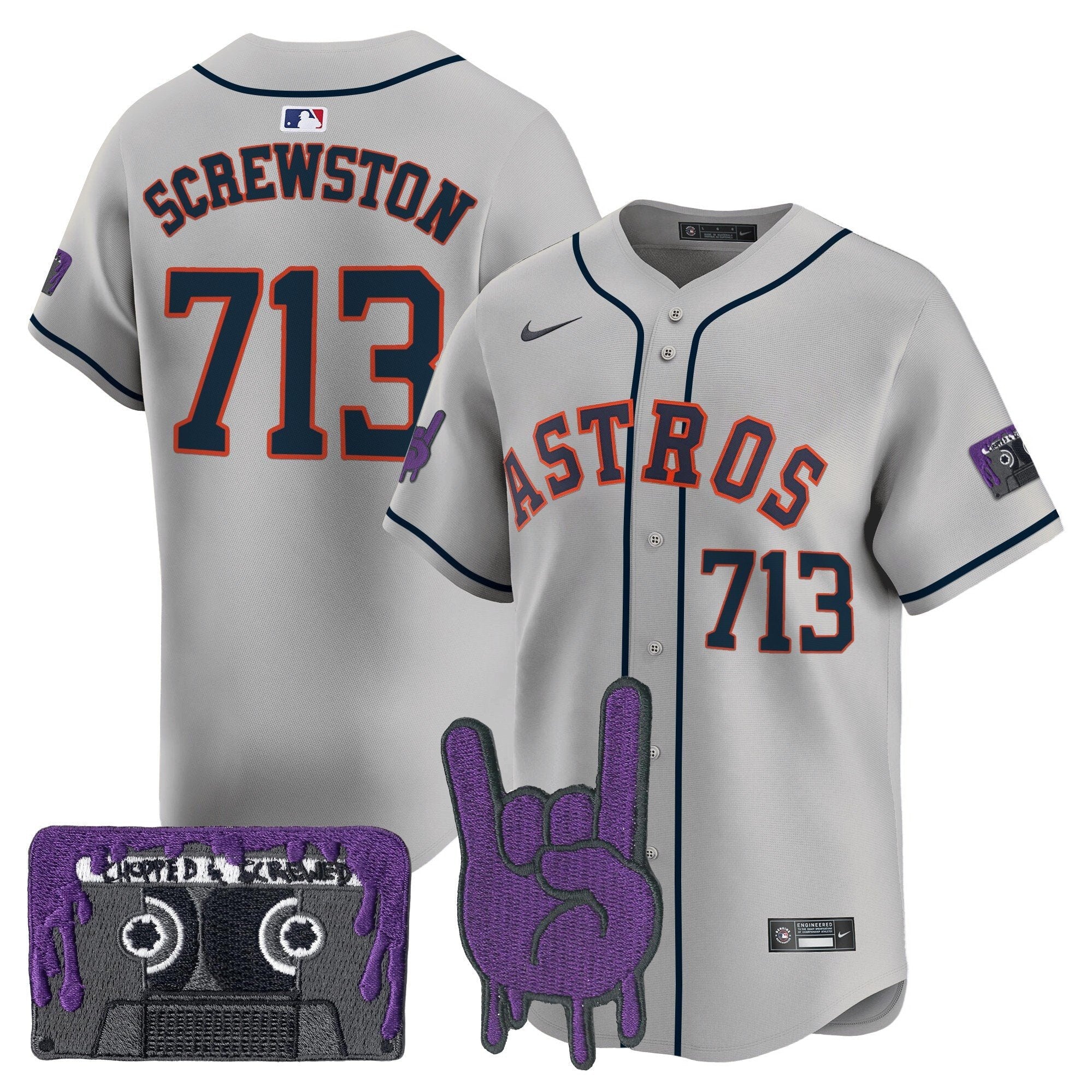 Men’s Houston DJ Screw Patch Vapor Premier Limited Jersey