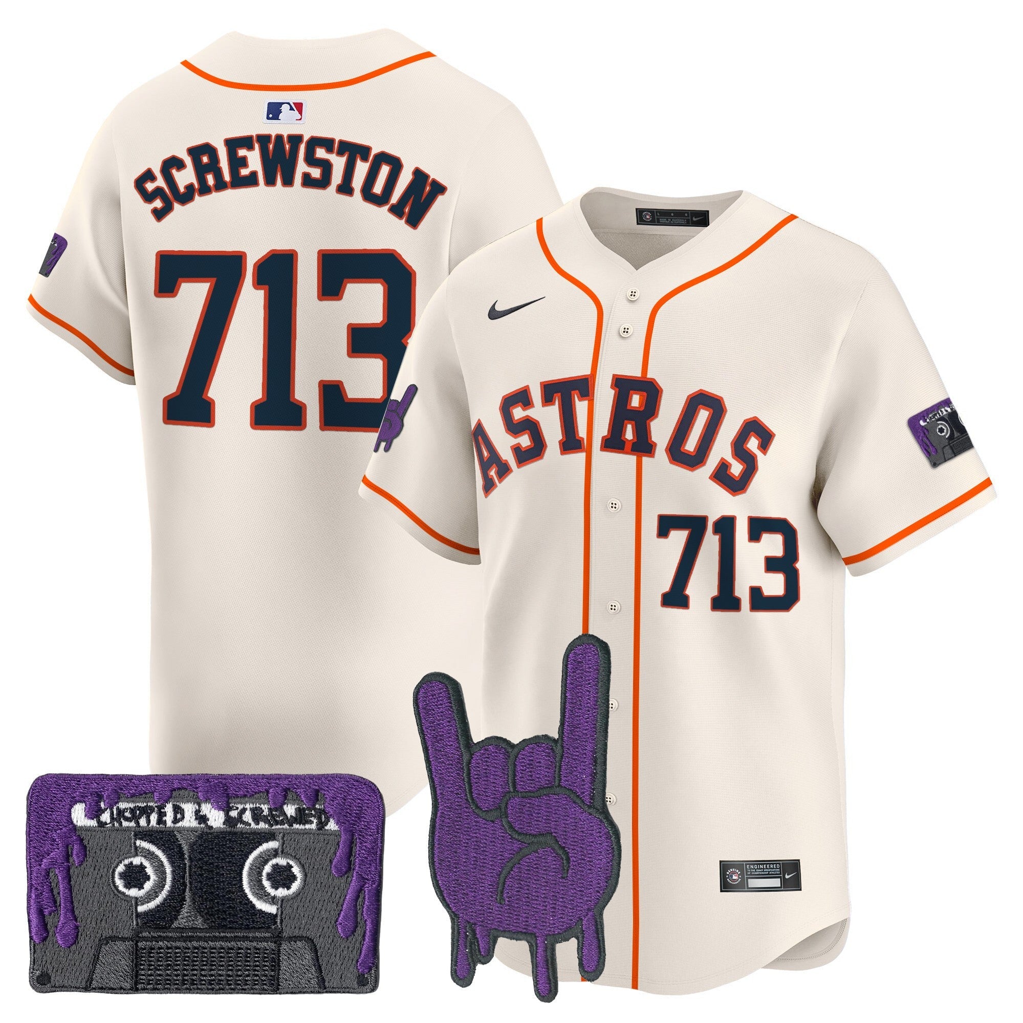 Men’s Houston DJ Screw Patch Vapor Premier Limited Jersey