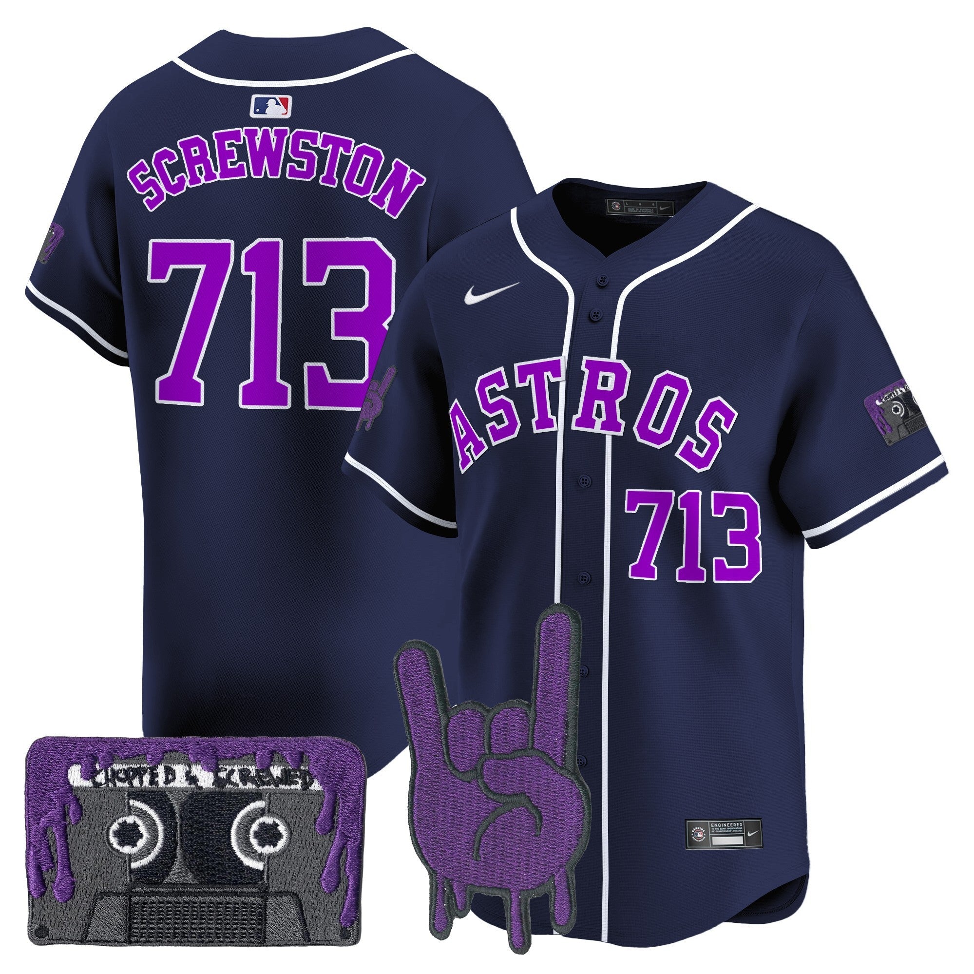 Youth’s Houston DJ Screw Patch Vapor Premier Limited Jersey