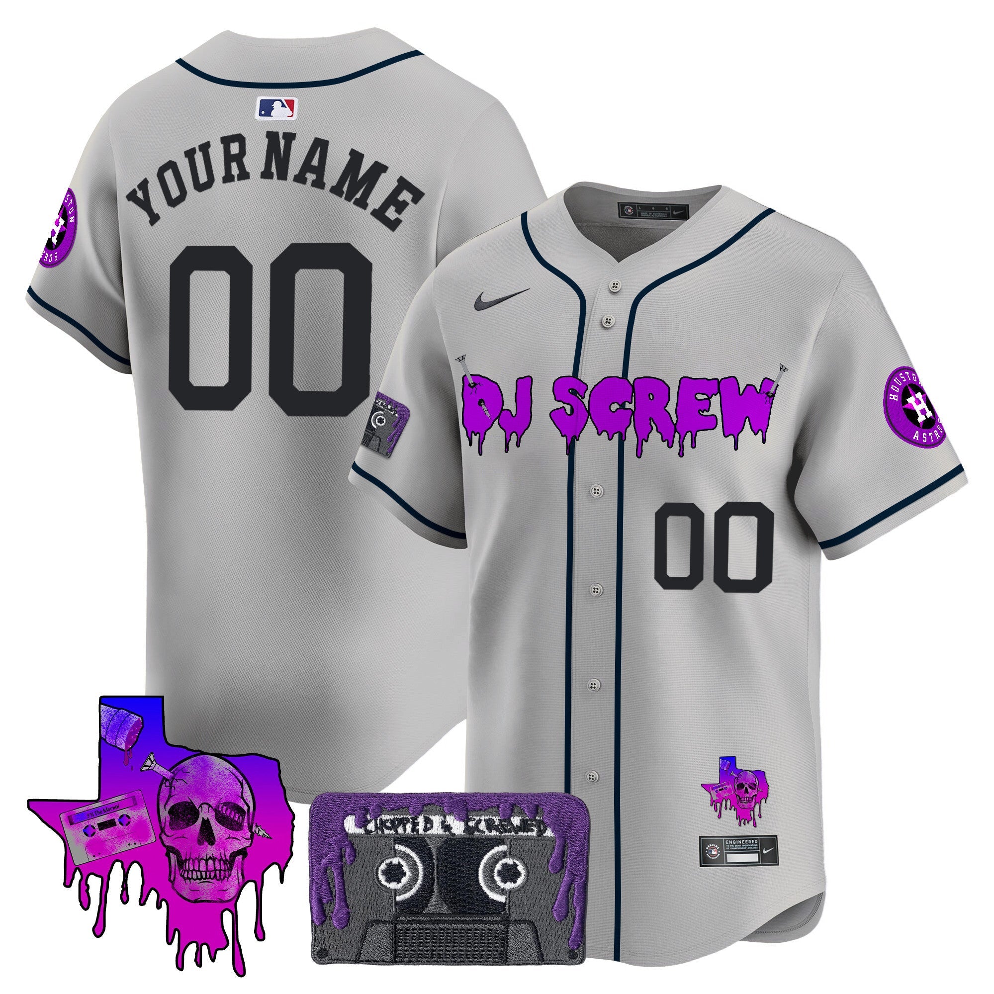 Houston DJ Screw Patch Vapor Premier Limited Custom Jersey V2