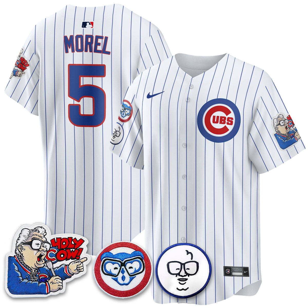 Men’s Chicago Harry Caray Holy Cow Patch Premier Limited Jersey