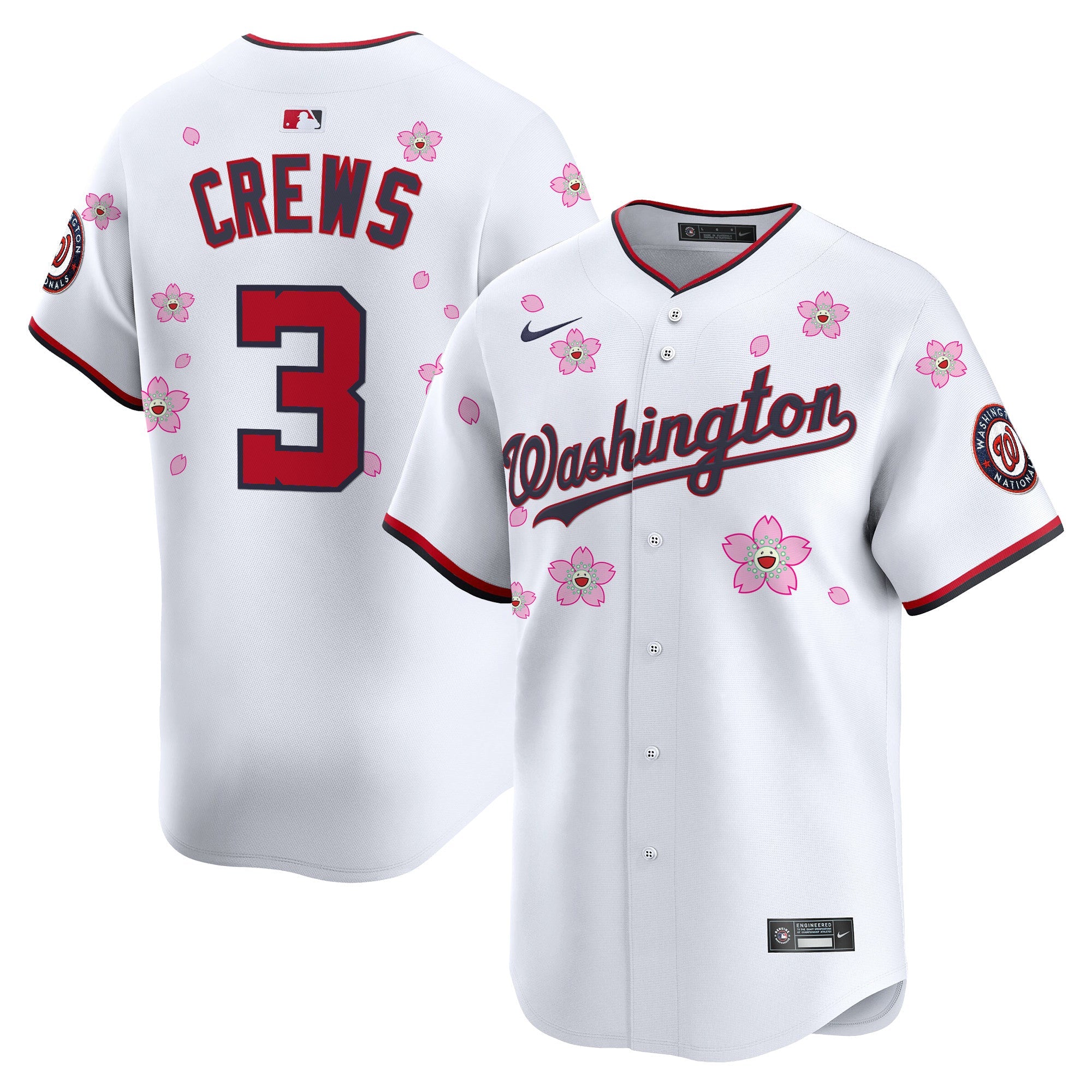 Men’s Washington Cherry Blossom Vapor Premier Limited Jersey – Stitched