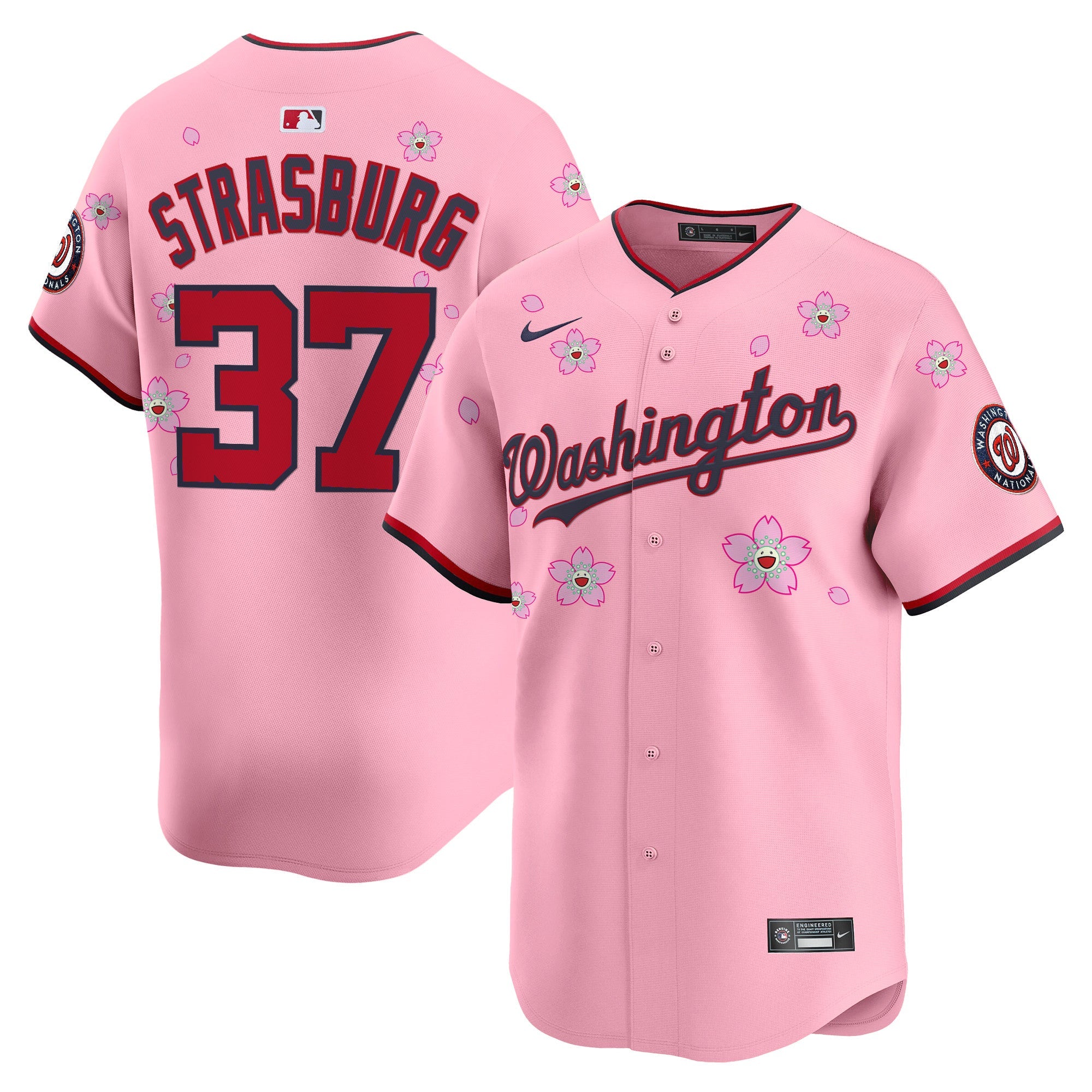 Men’s Washington Cherry Blossom Vapor Premier Limited Jersey – Stitched