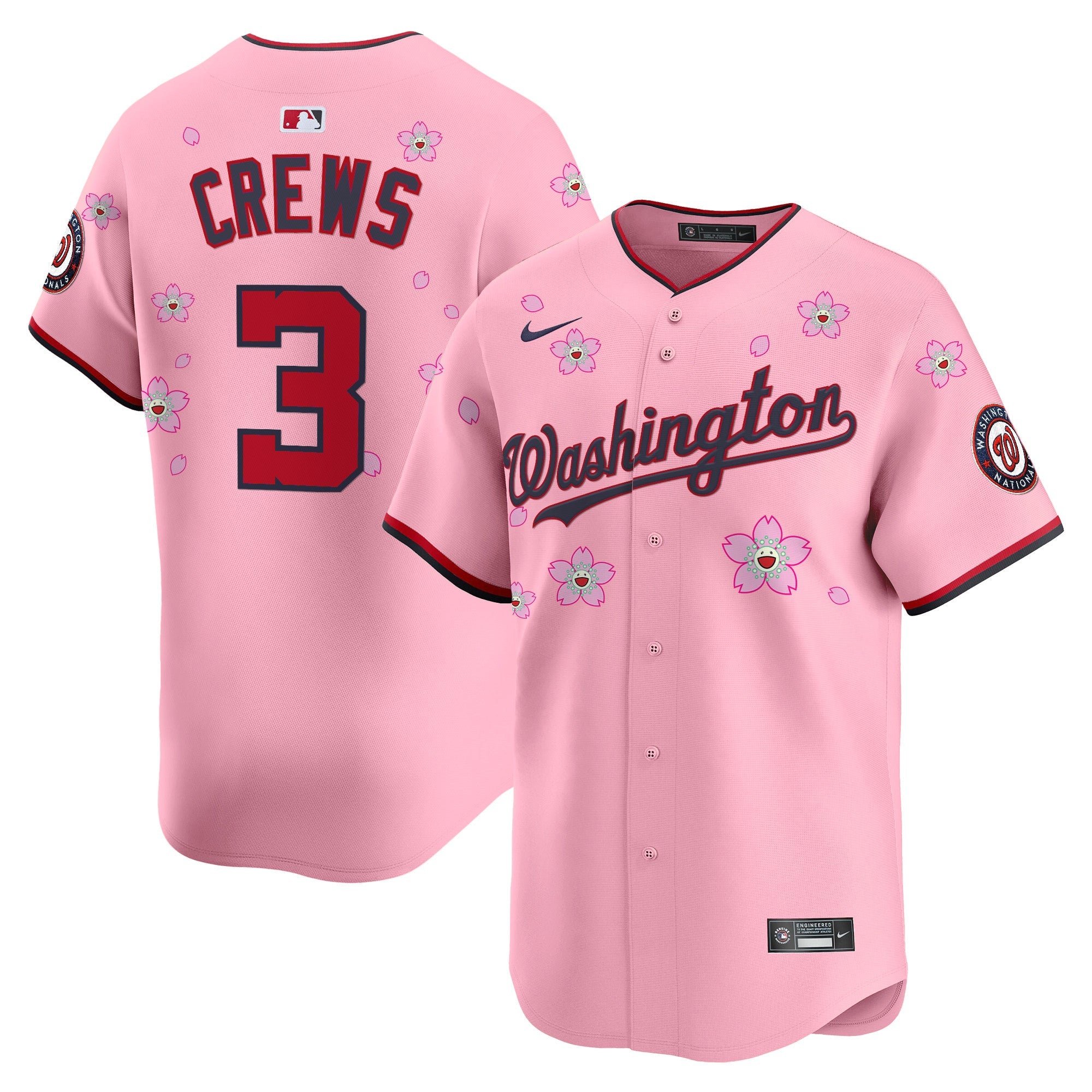 Men’s Washington Cherry Blossom Vapor Premier Limited Jersey – Stitched