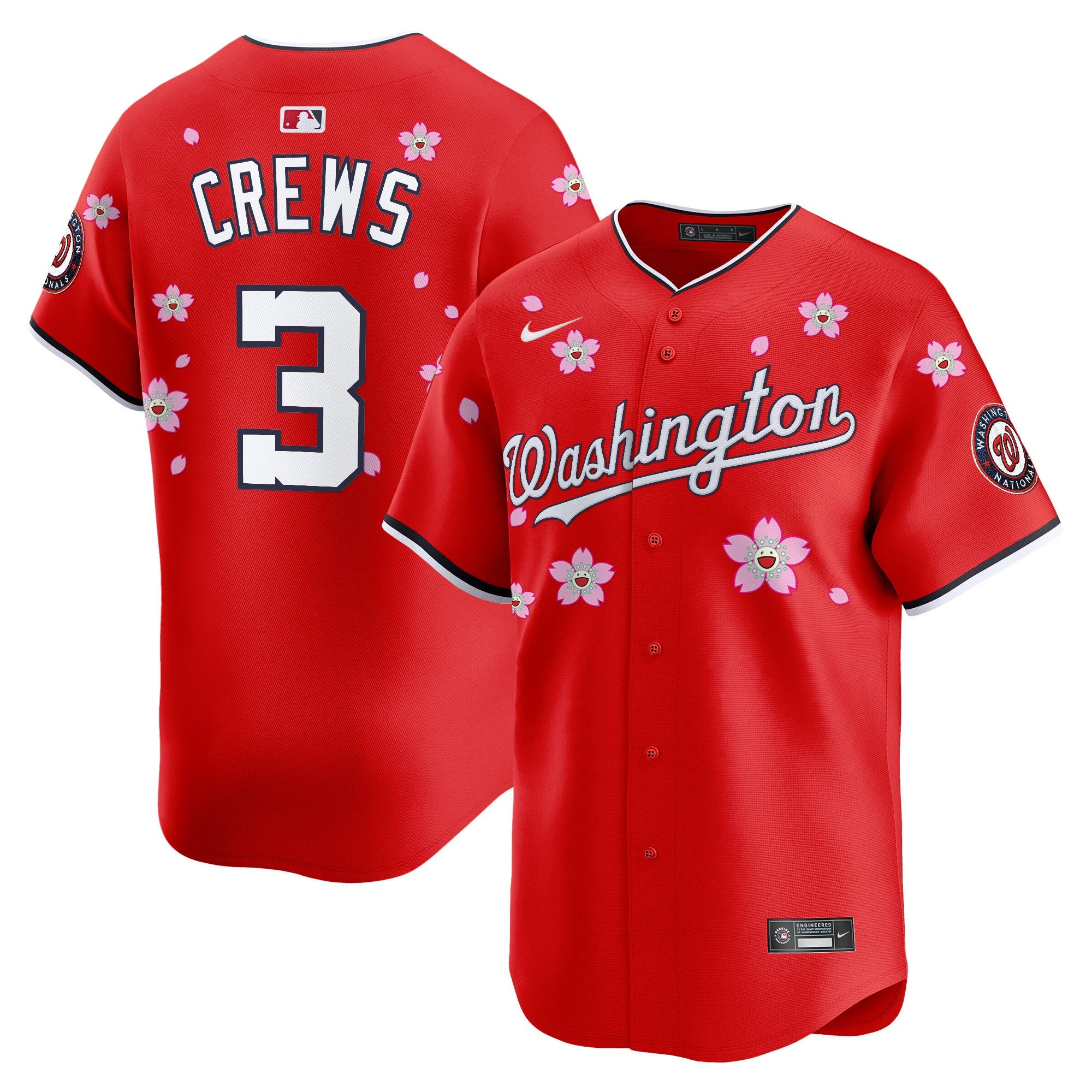 Men’s Washington Cherry Blossom Vapor Premier Limited Jersey – Stitched
