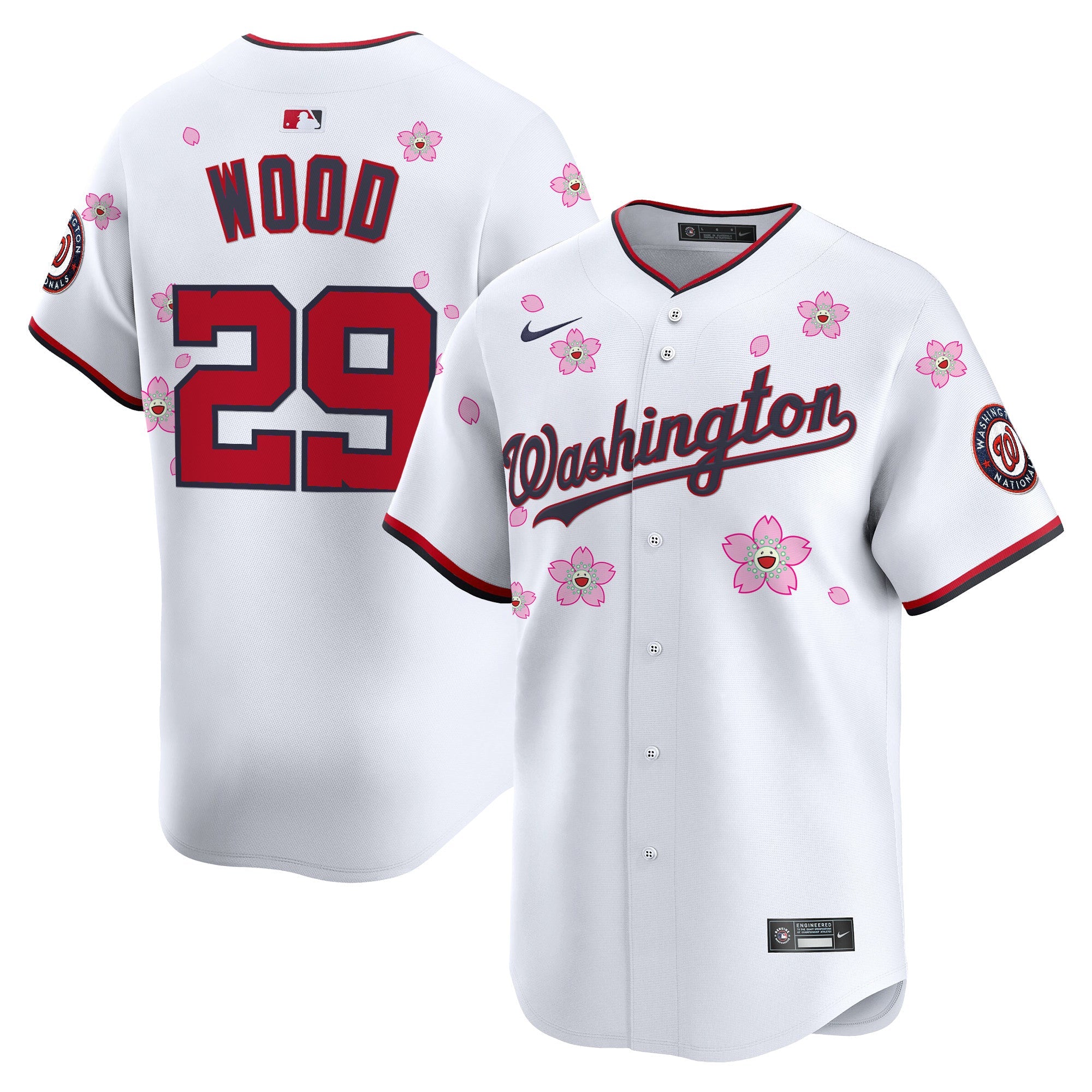Men’s Washington Cherry Blossom Vapor Premier Limited Jersey – Stitched