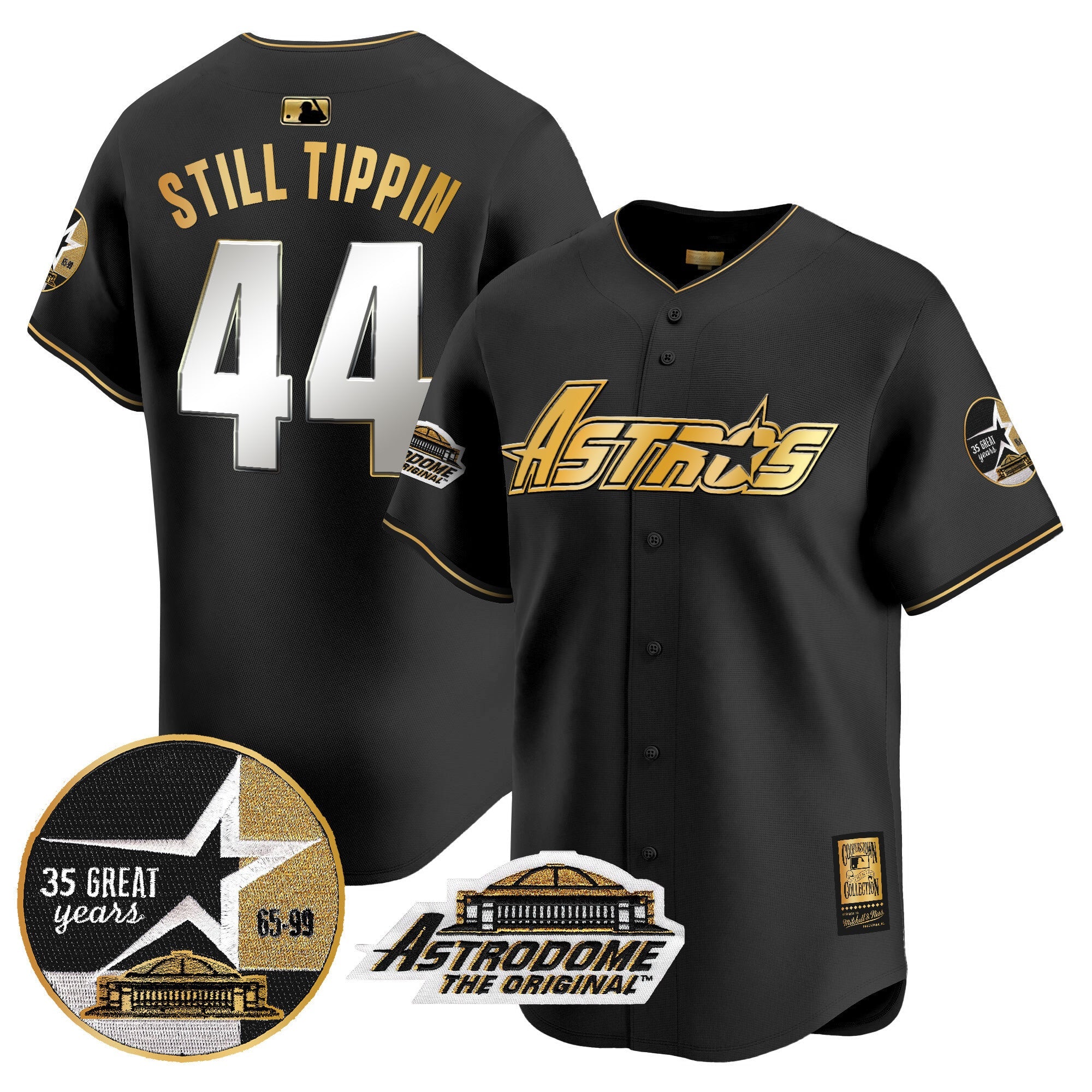 Men’s 1999 Throwback 35th & Astrodome Patch Vapor Premier Limited Jersey V3