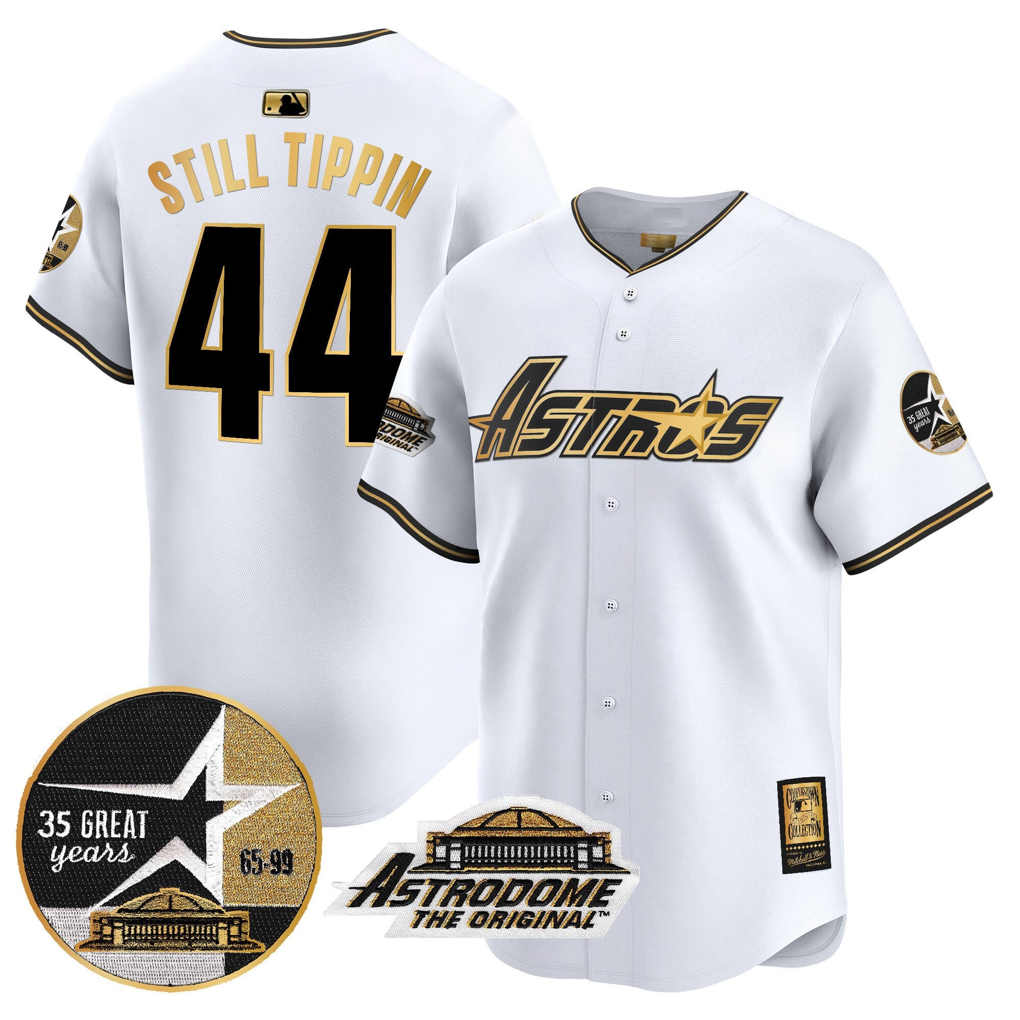Men’s 1999 Throwback 35th & Astrodome Patch Vapor Premier Limited Jersey V3