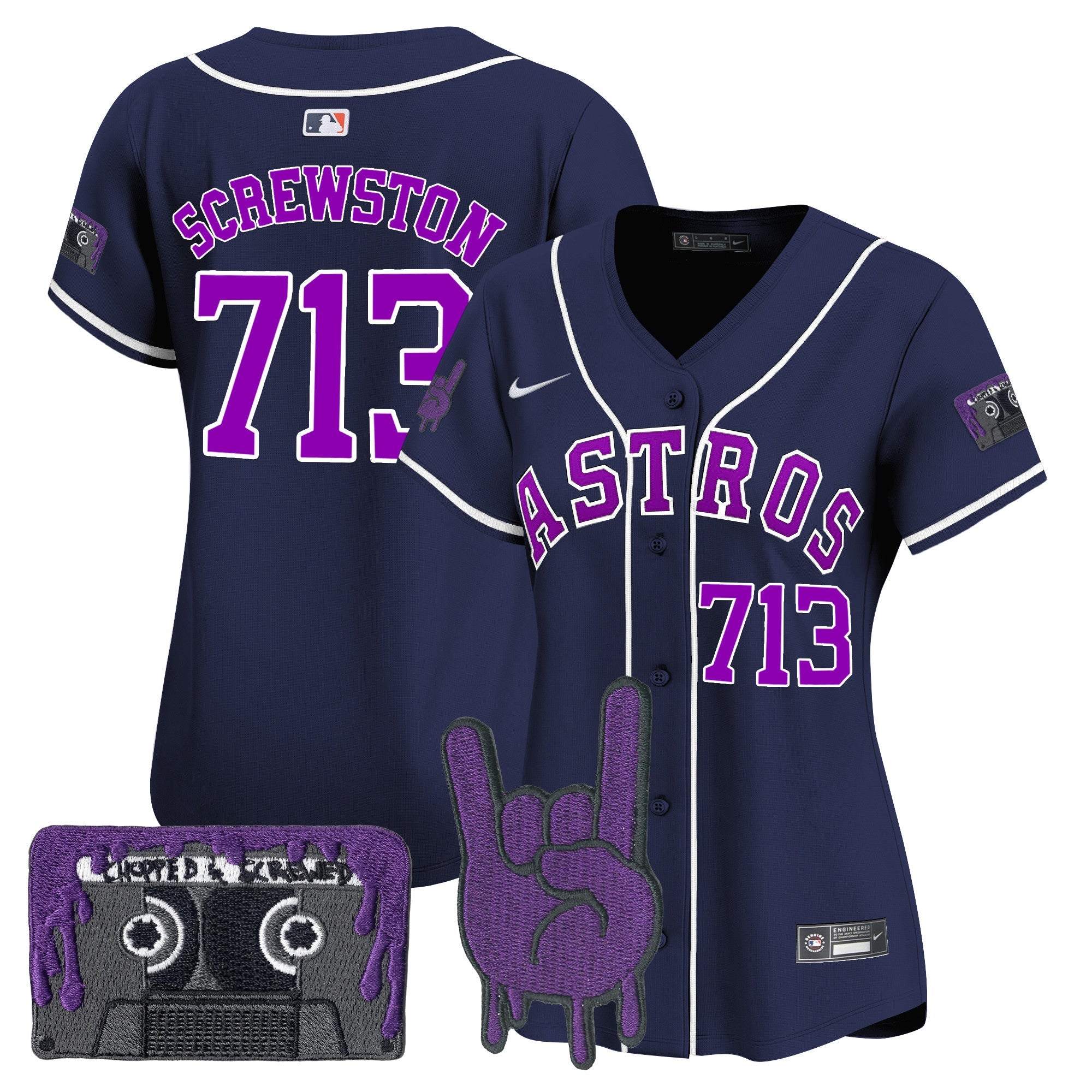 Women’s Houston DJ Screw Patch Vapor Premier Limited Jersey