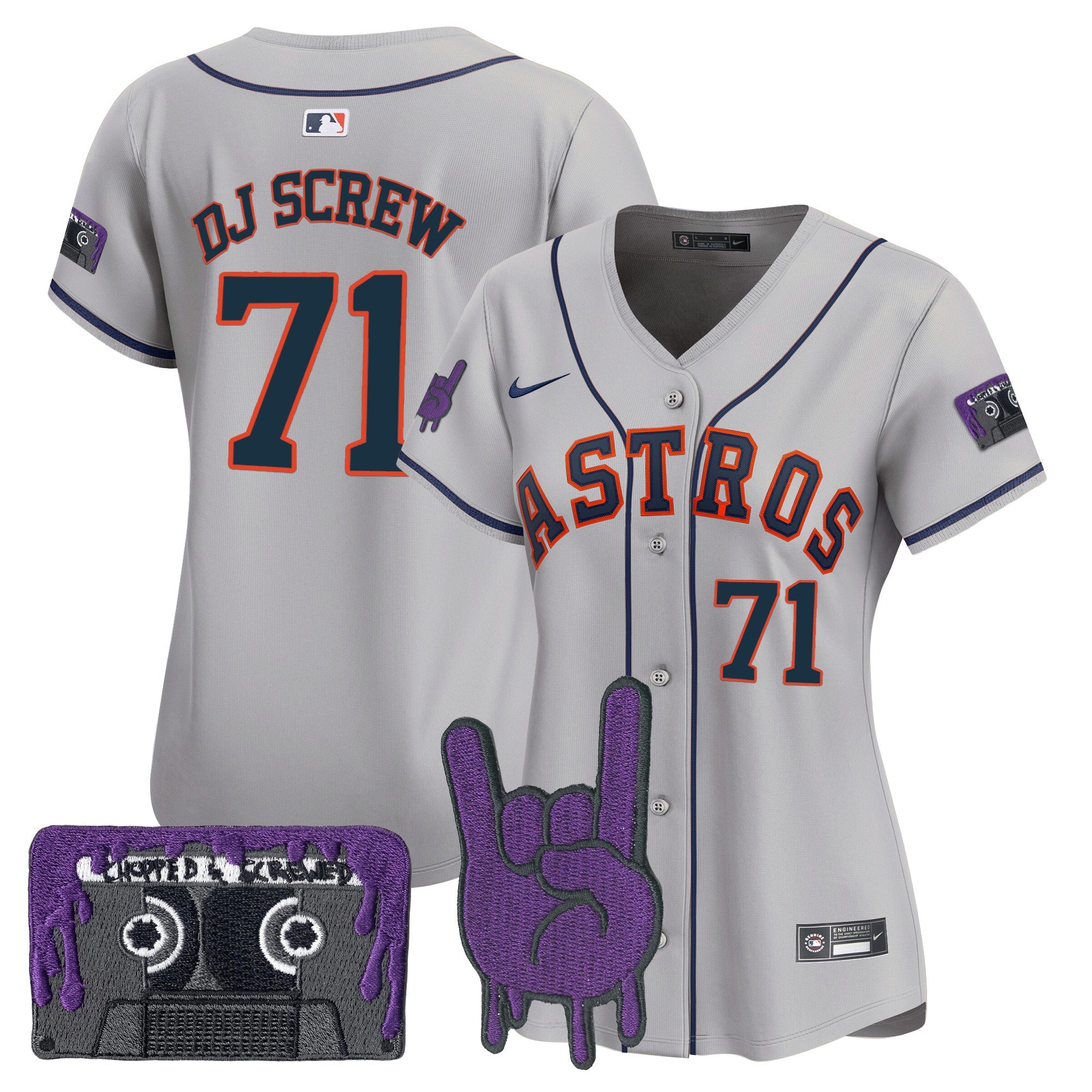 Women’s Houston DJ Screw Patch Vapor Premier Limited Jersey