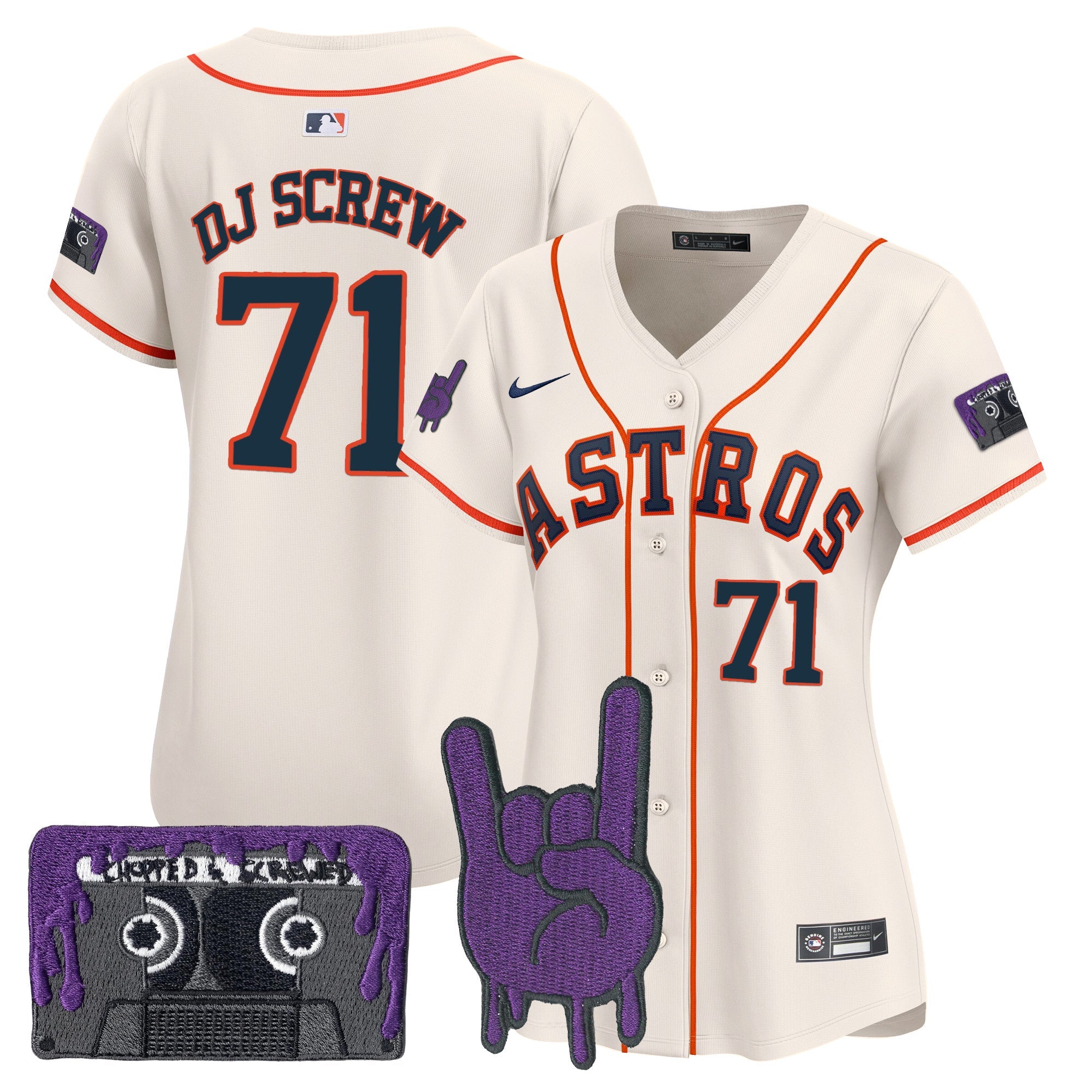 Women’s Houston DJ Screw Patch Vapor Premier Limited Jersey