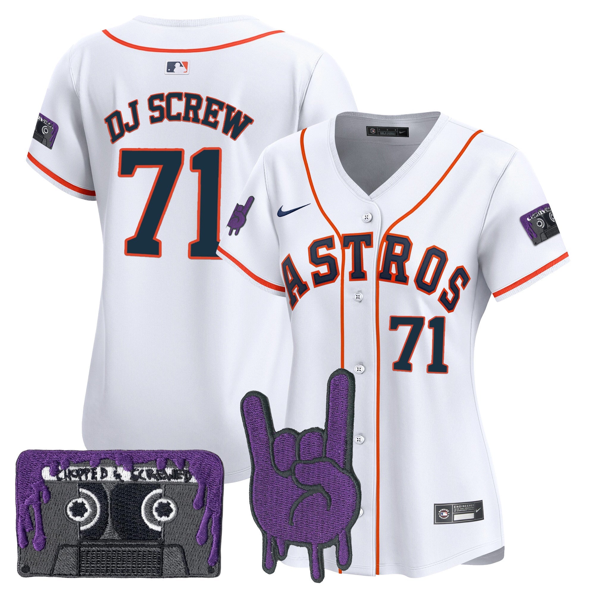 Women’s Houston DJ Screw Patch Vapor Premier Limited Jersey