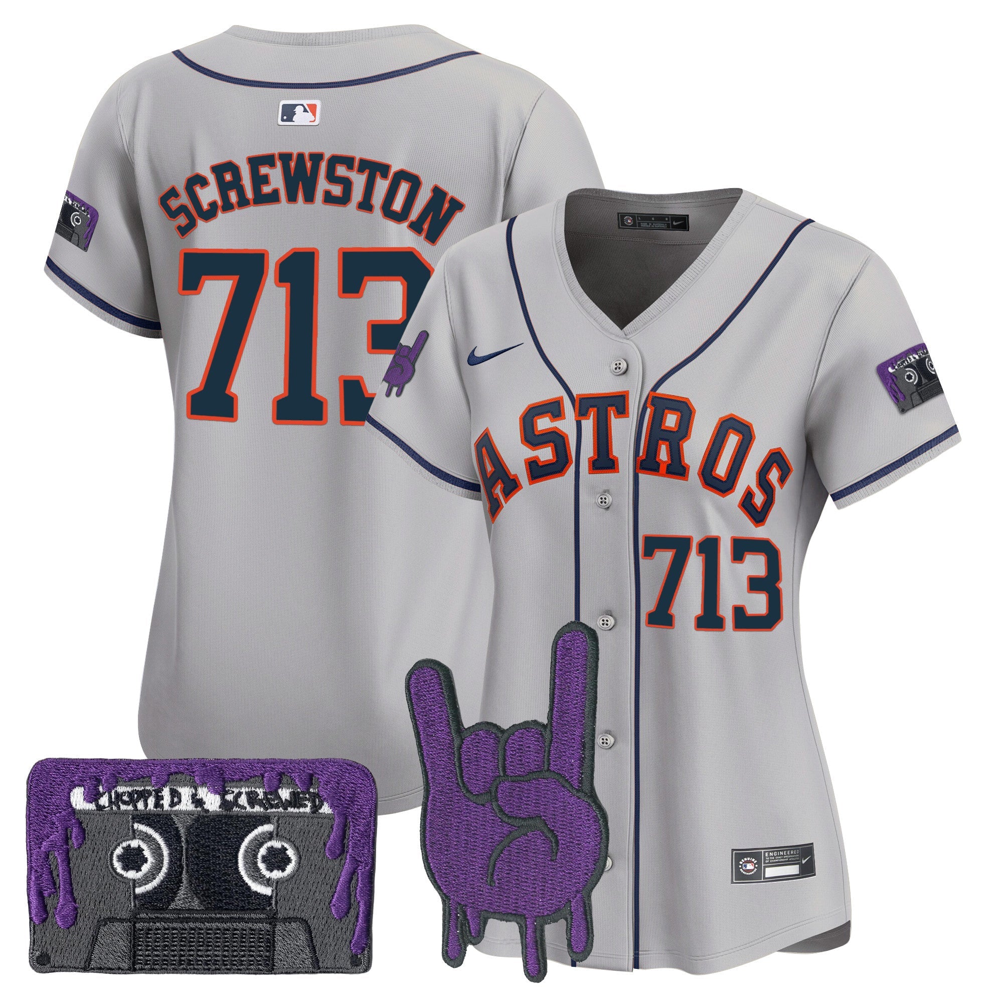 Women’s Houston DJ Screw Patch Vapor Premier Limited Jersey