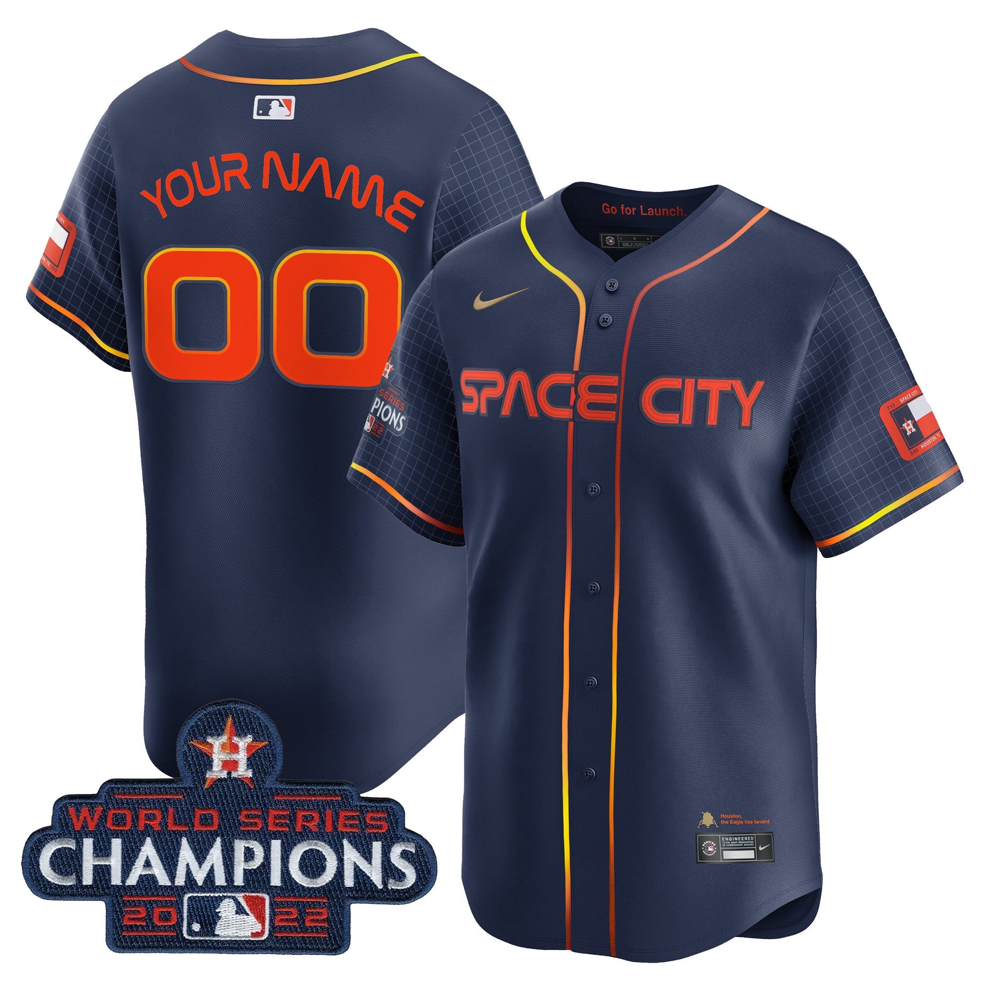 Houston Space City 2022 World Series Champions Vapor Premier Limited Custom Jersey