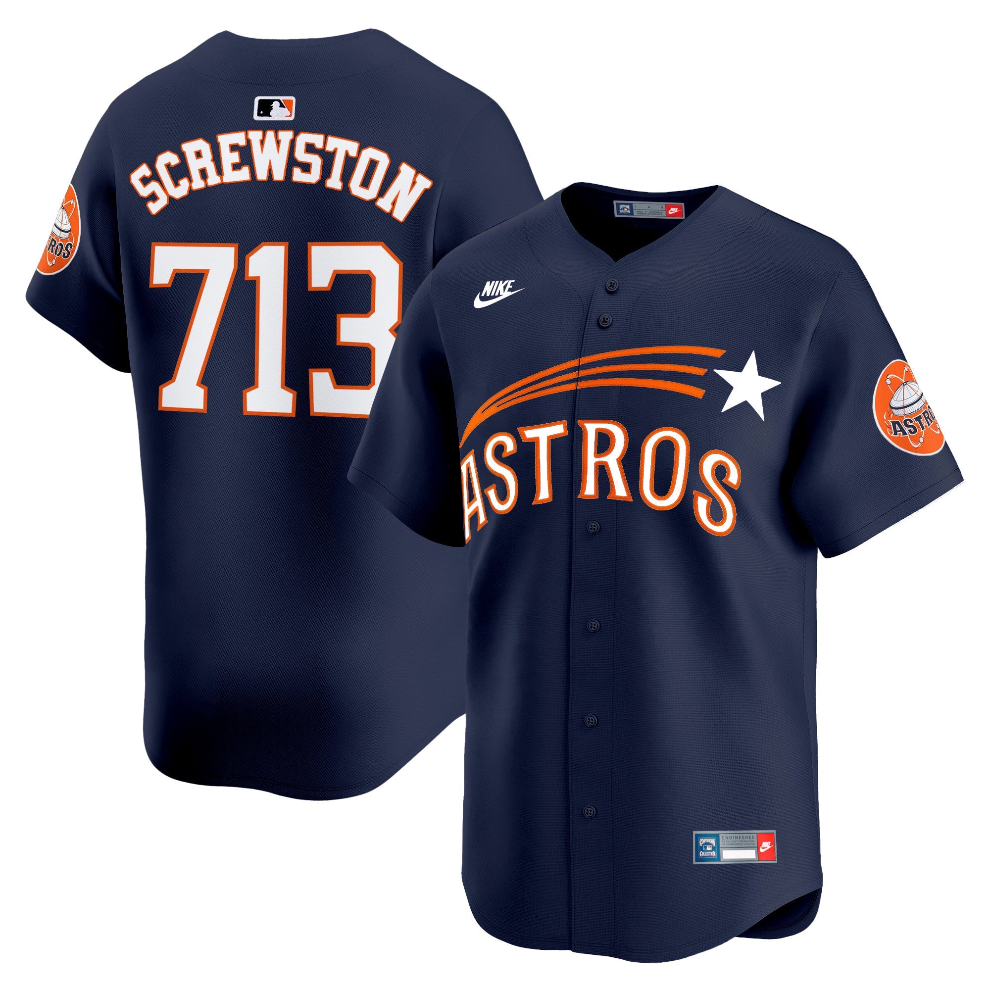 Men’s Houston Throwback Cooperstown Vapor Premier Limited Jersey