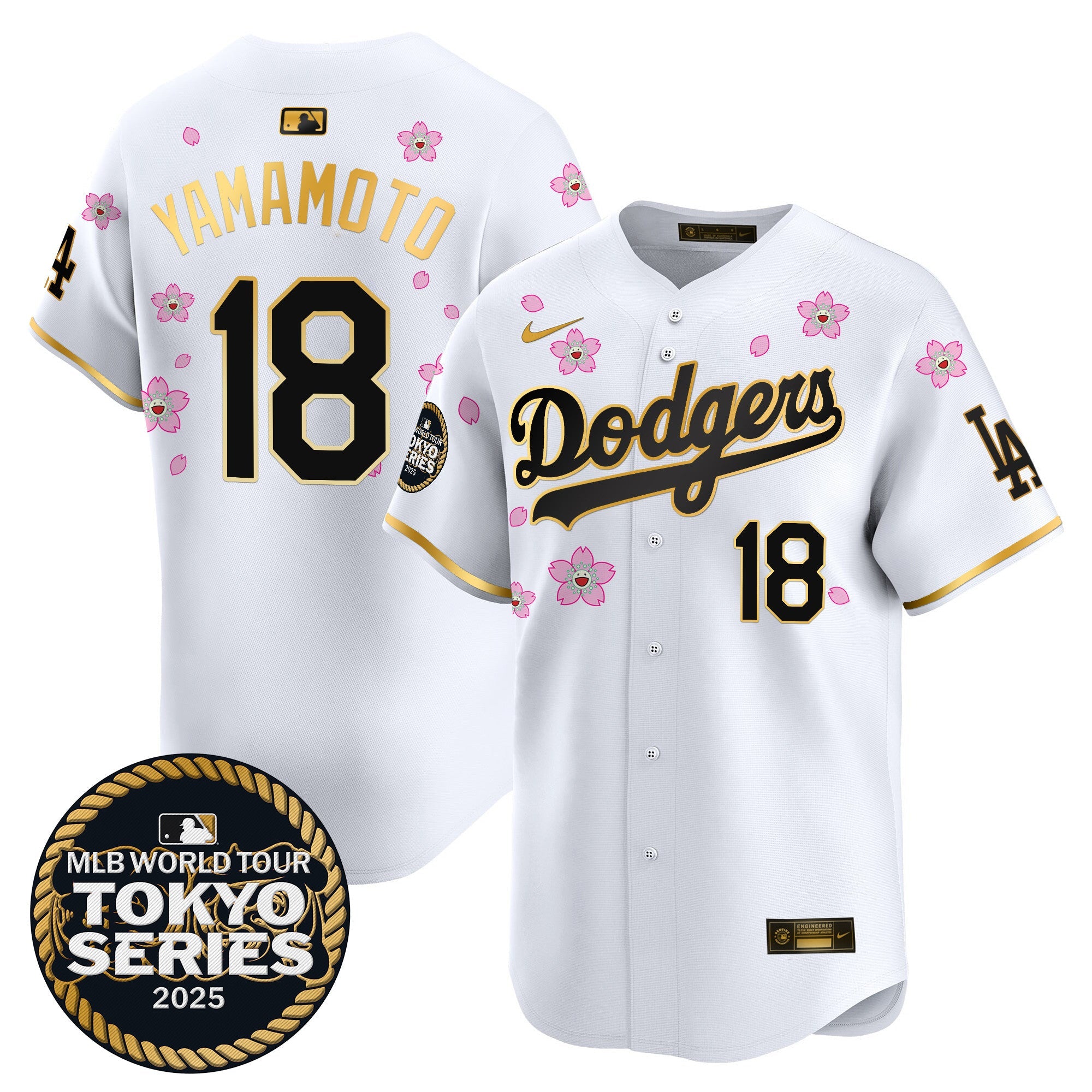 Men’s Tokyo Series 2025 Gold Trim Vapor Premier Limited Jersey V2 – Stitched