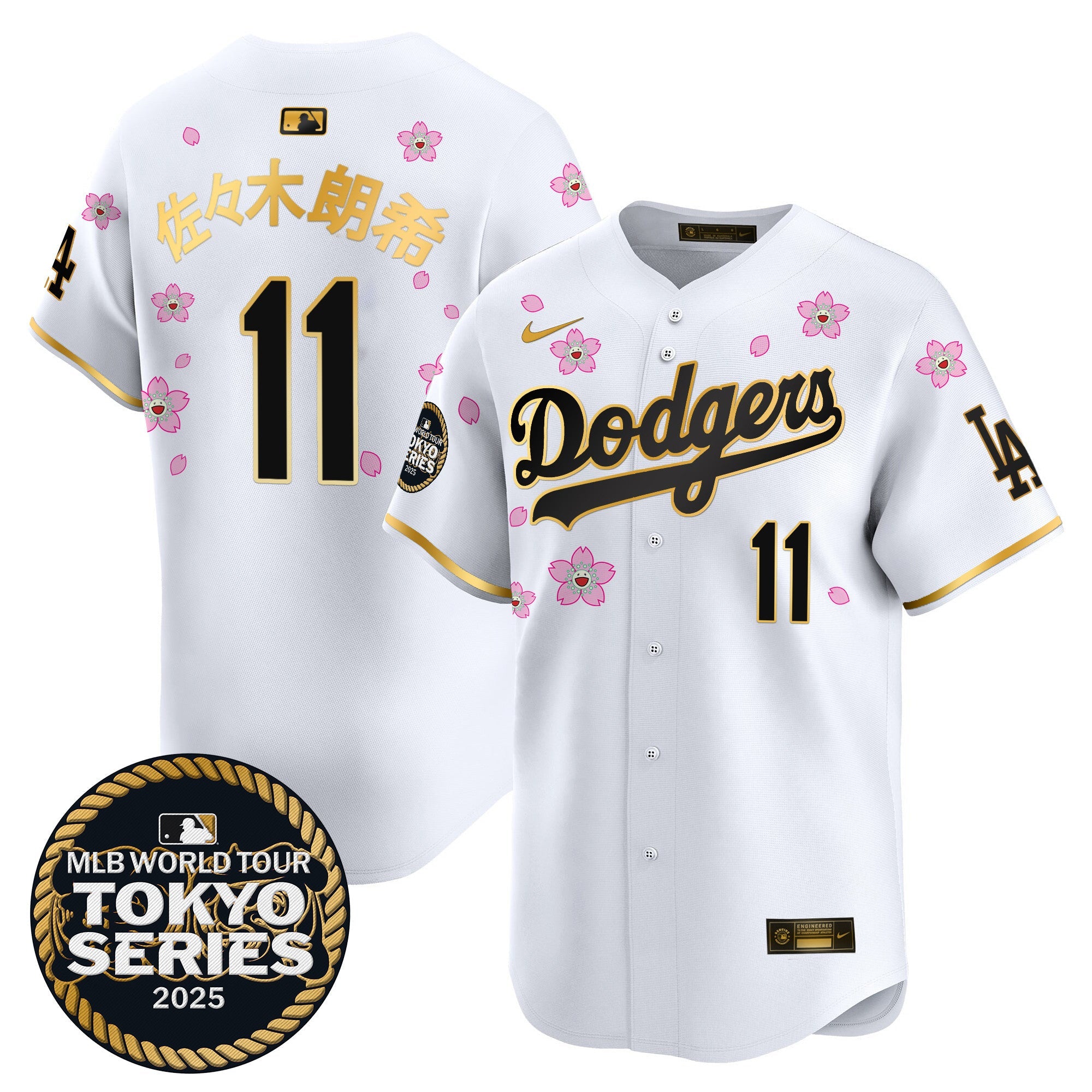 Men’s Tokyo Series 2025 Gold Trim Vapor Premier Limited Jersey V2 – Stitched