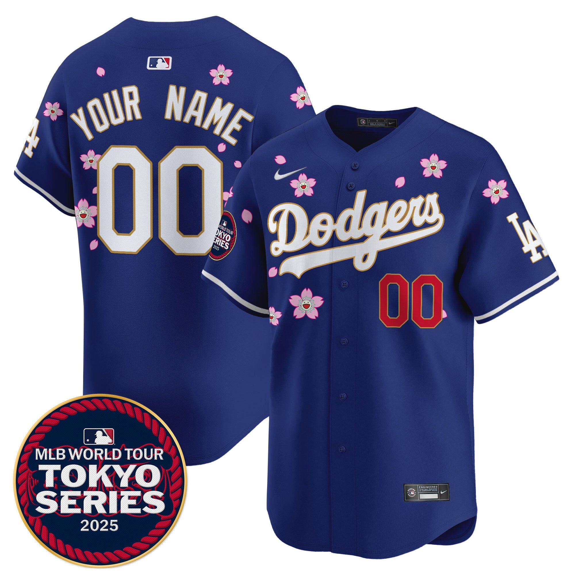 Tokyo Series 2025 Gold Trim Vapor Premier Limited Custom Jersey V2 – Stitched