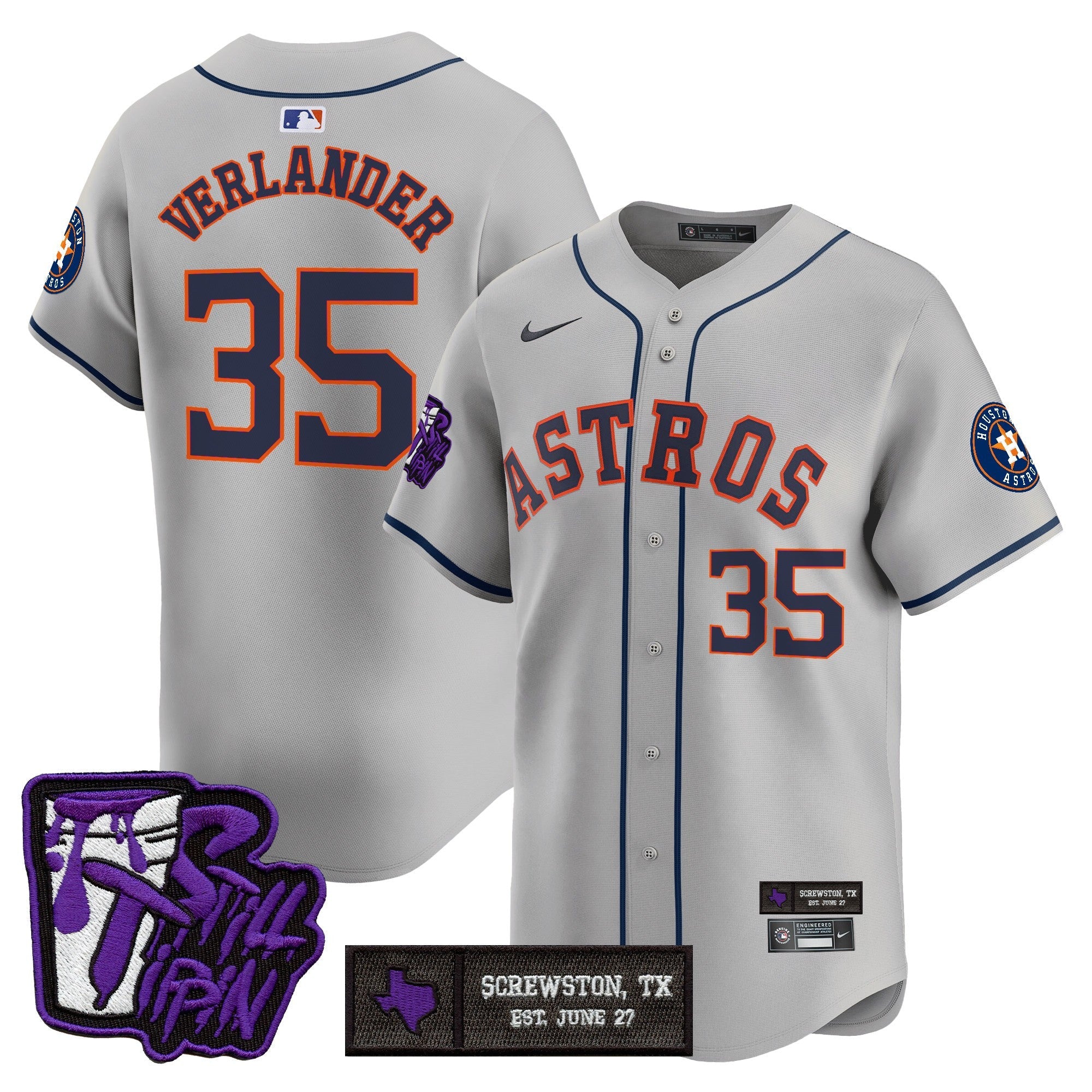Men’s Houston DJ Screw Still Tippin Purple Patch Vapor Premier Limited Jersey