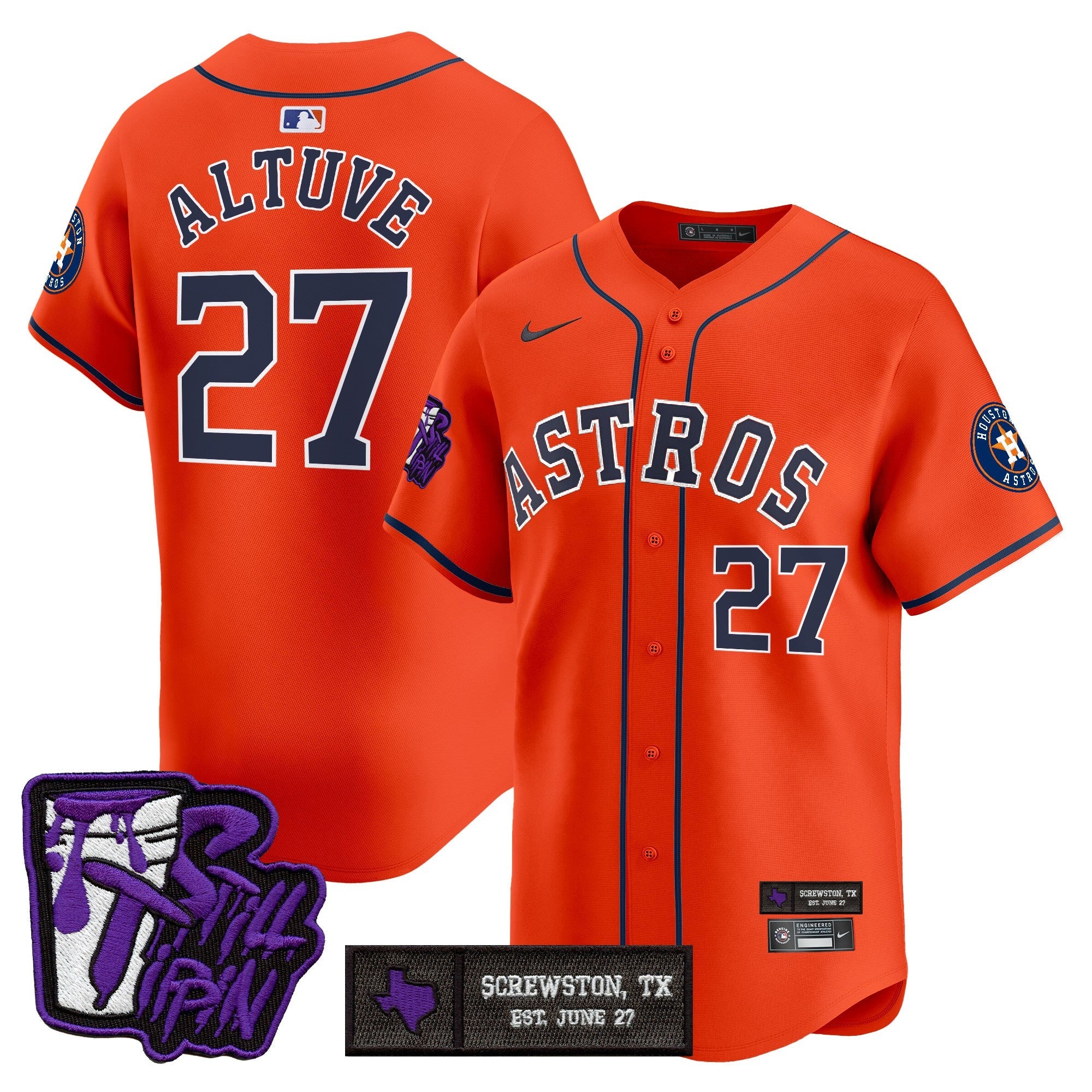 Men’s Houston DJ Screw Still Tippin Purple Patch Vapor Premier Limited Jersey