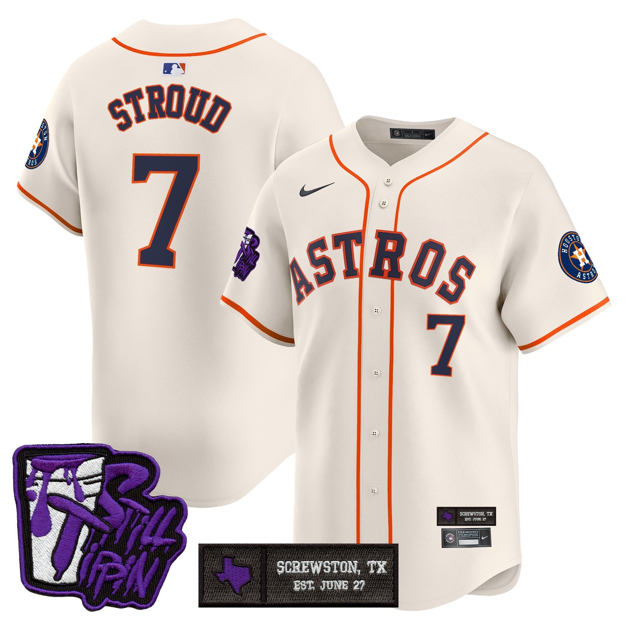Men’s Houston DJ Screw Still Tippin Purple Patch Vapor Premier Limited Jersey