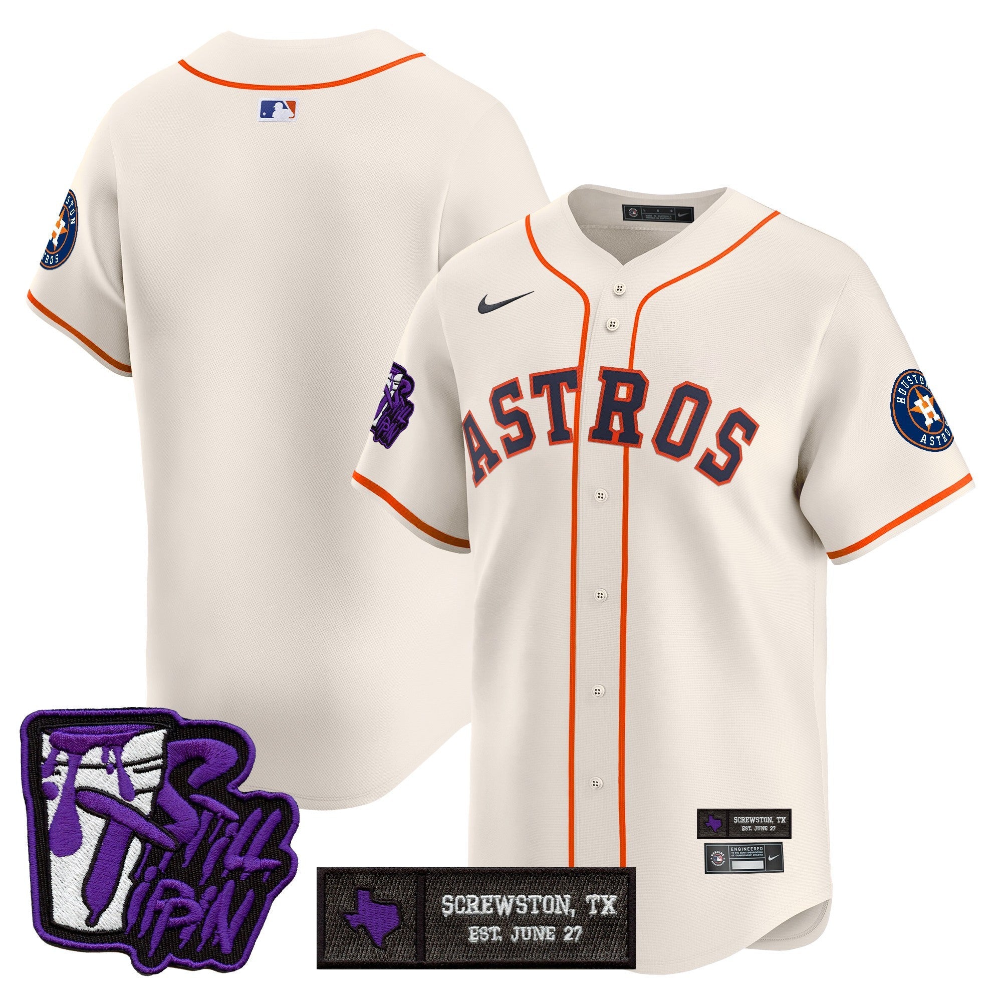 Men’s Houston DJ Screw Still Tippin Purple Patch Vapor Premier Limited Jersey