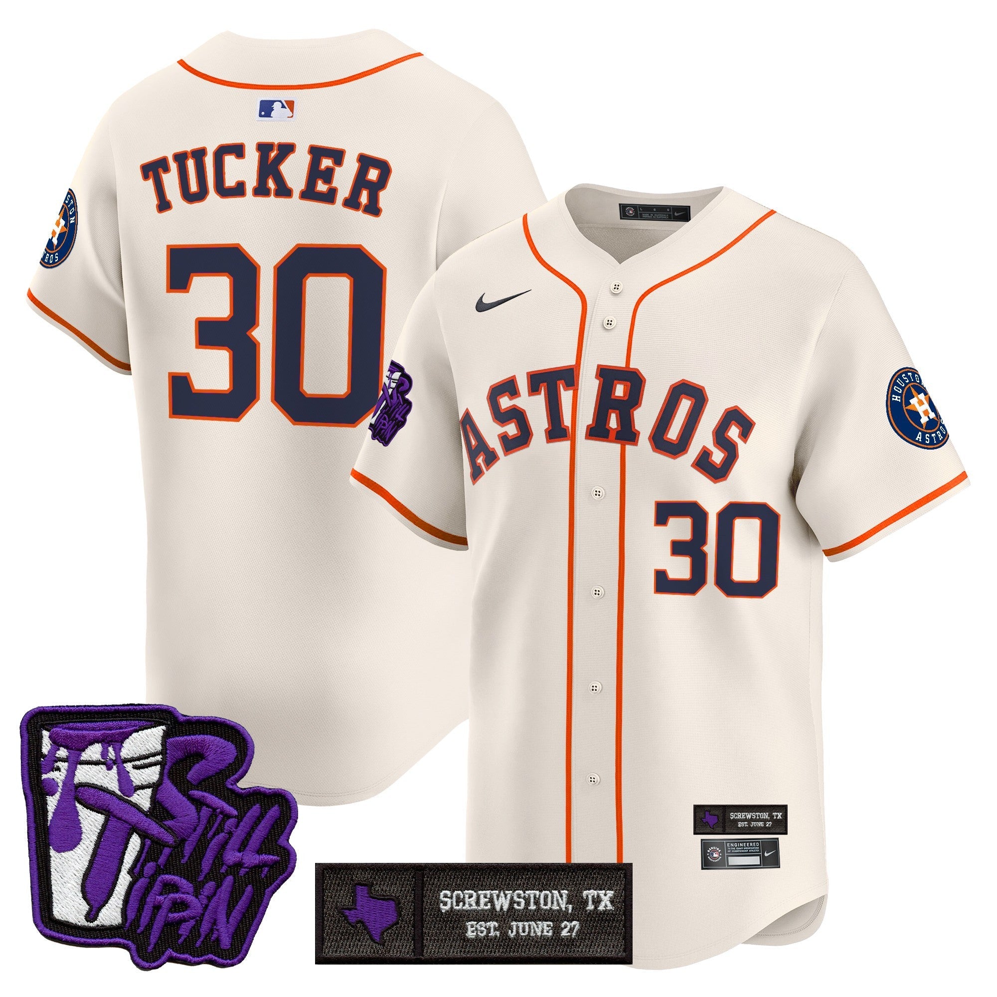 Men’s Houston DJ Screw Still Tippin Purple Patch Vapor Premier Limited Jersey