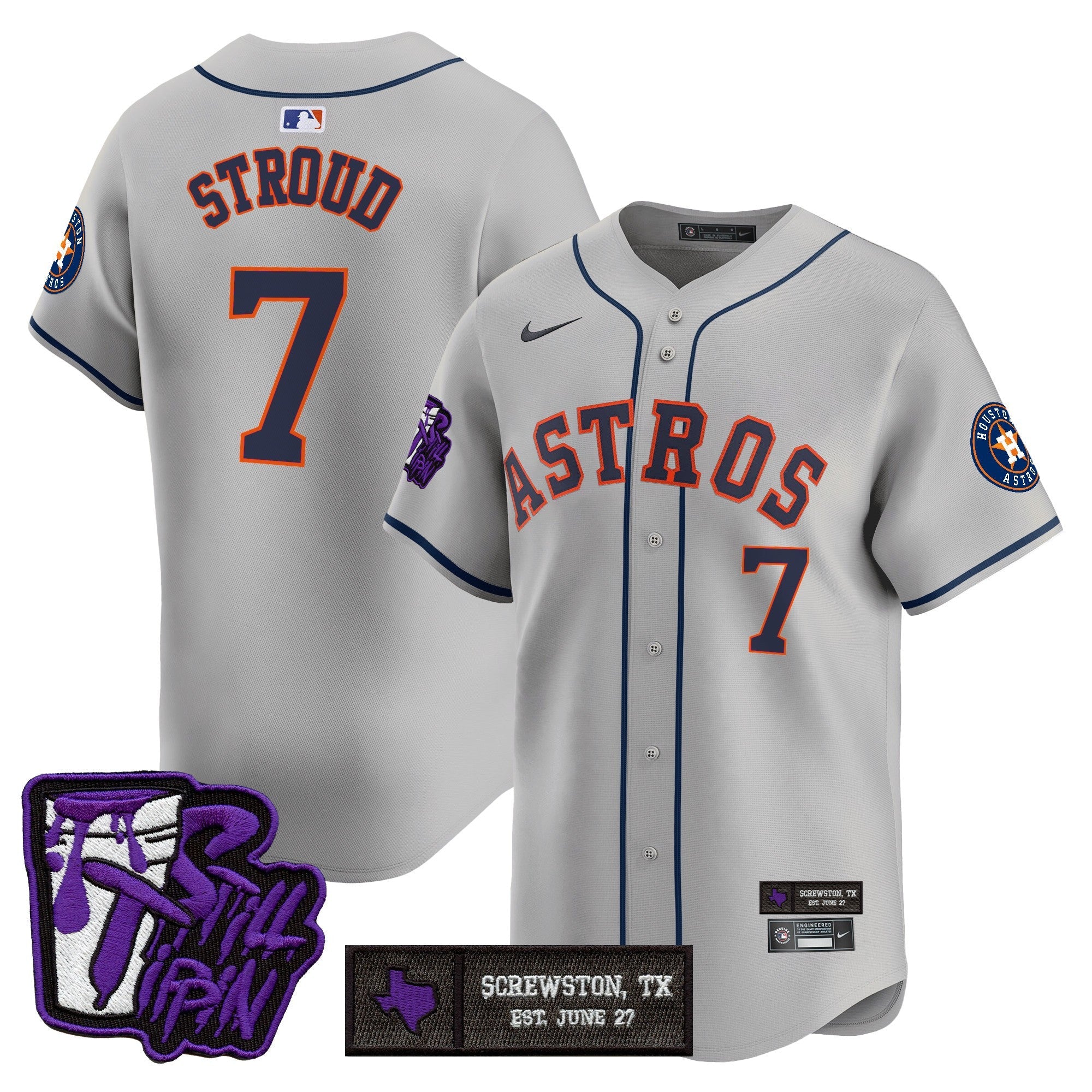 Men’s Houston DJ Screw Still Tippin Purple Patch Vapor Premier Limited Jersey