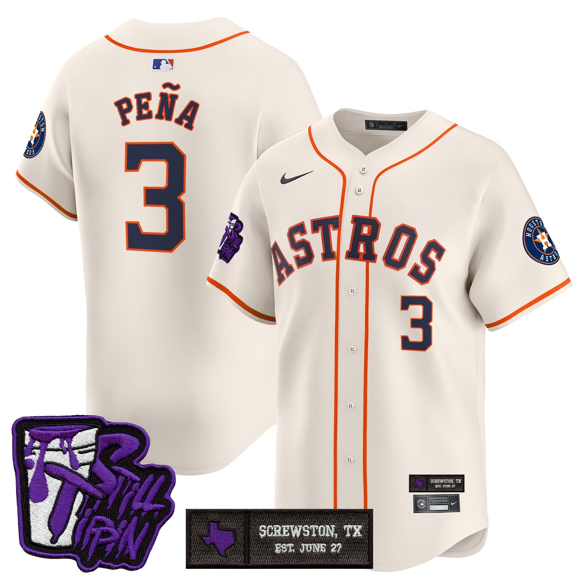Men’s Houston DJ Screw Still Tippin Purple Patch Vapor Premier Limited Jersey