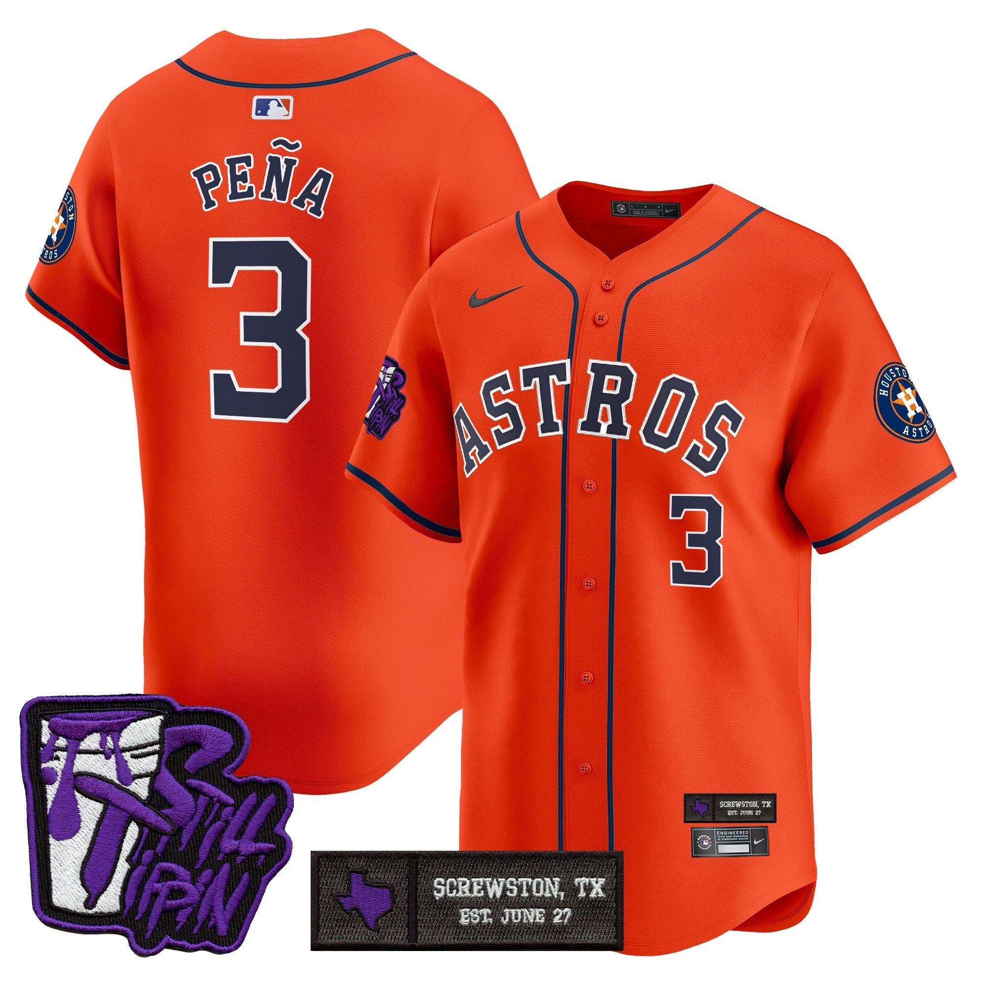 Men’s Houston DJ Screw Still Tippin Purple Patch Vapor Premier Limited Jersey