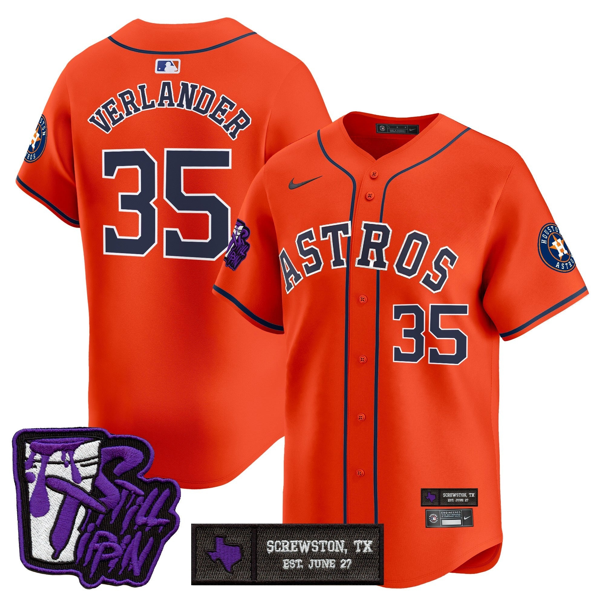Men’s Houston DJ Screw Still Tippin Purple Patch Vapor Premier Limited Jersey